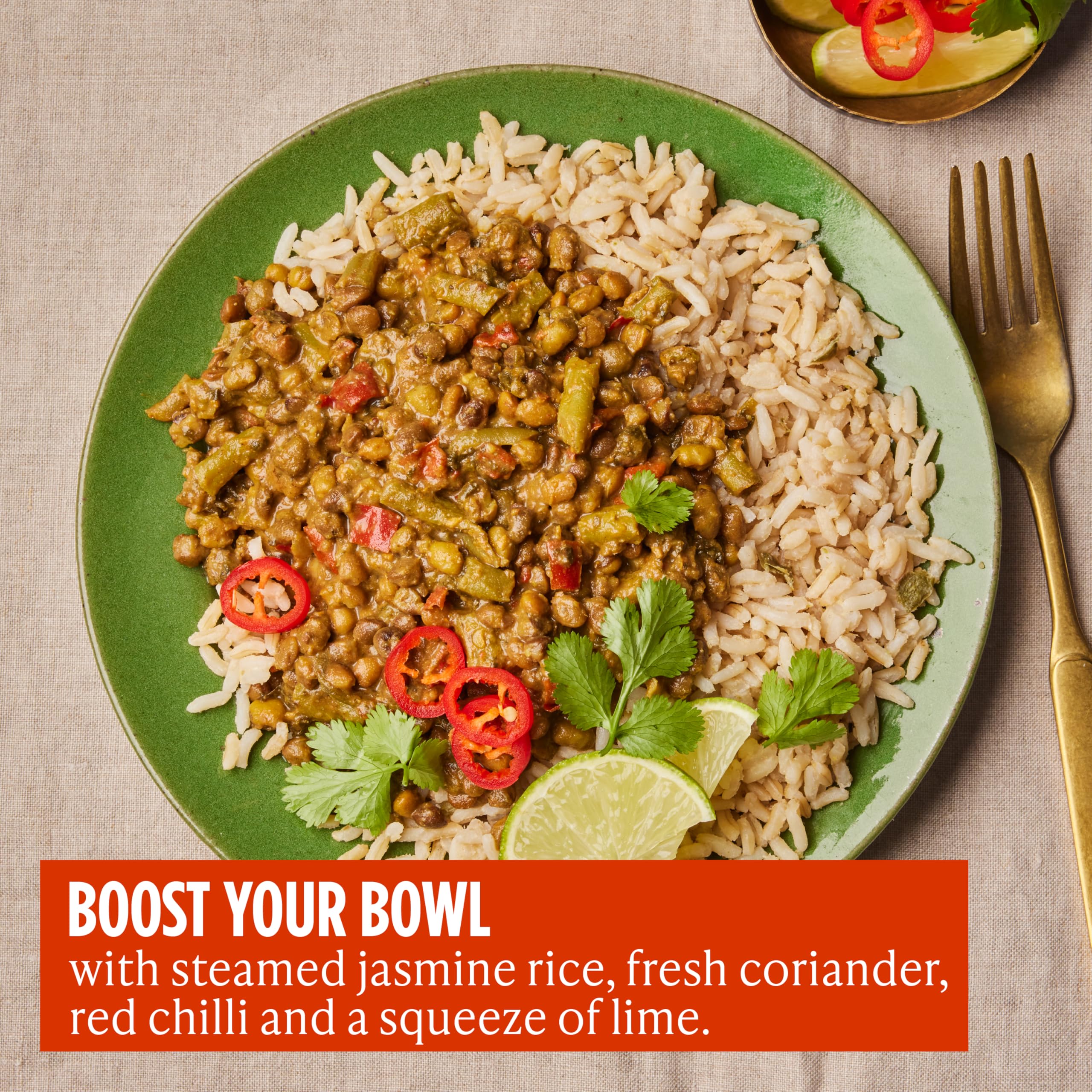 Merchant Gourmet Ready-to-Eat Thai Green Lentil Curry with Lemongrass | 6 x 280g Pouches | High Protein & Fibre 6