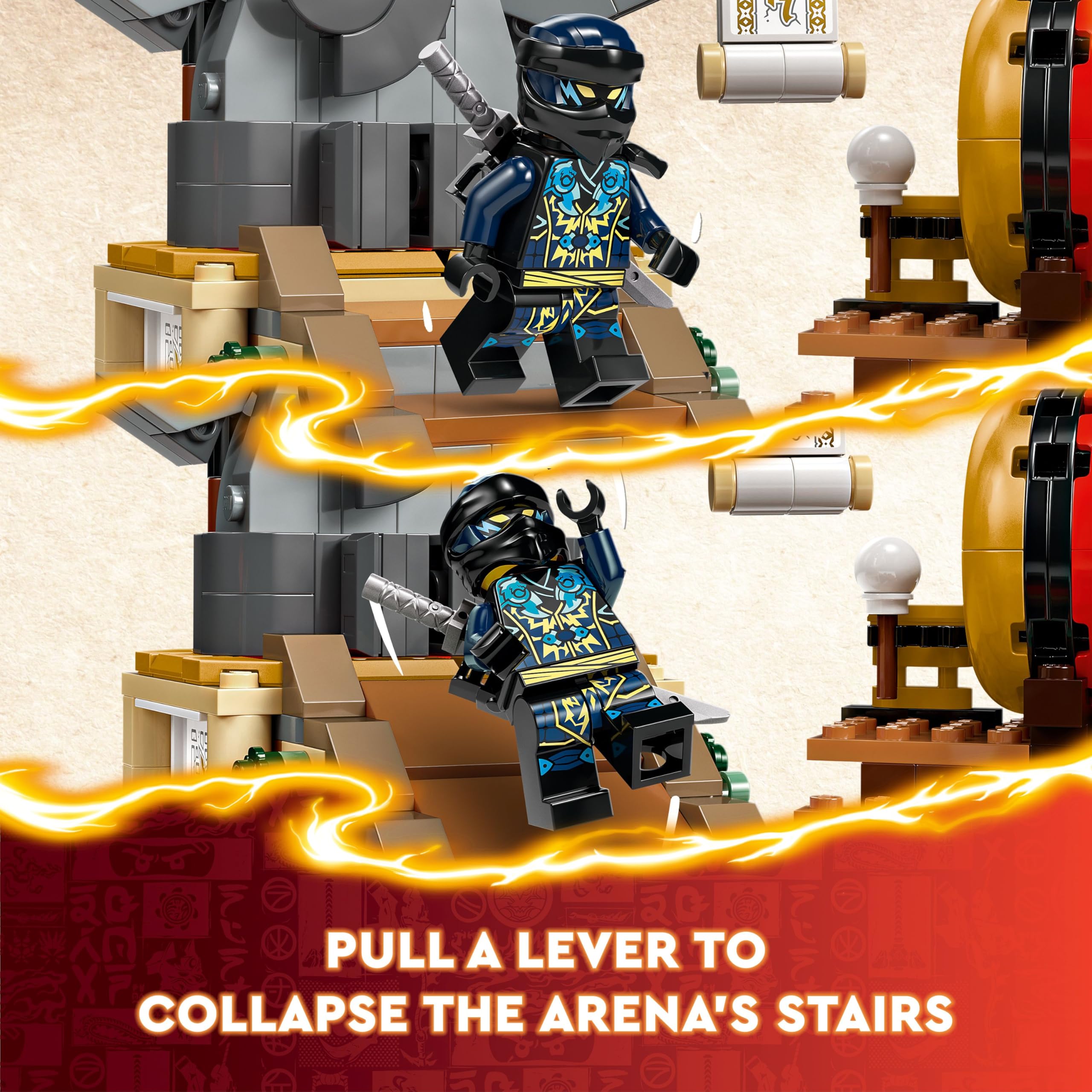 LEGO NINJAGO Tournament Battle Arena Set 71818 | 6 Minifigures including Jay & Kai | Ages 7+ 4