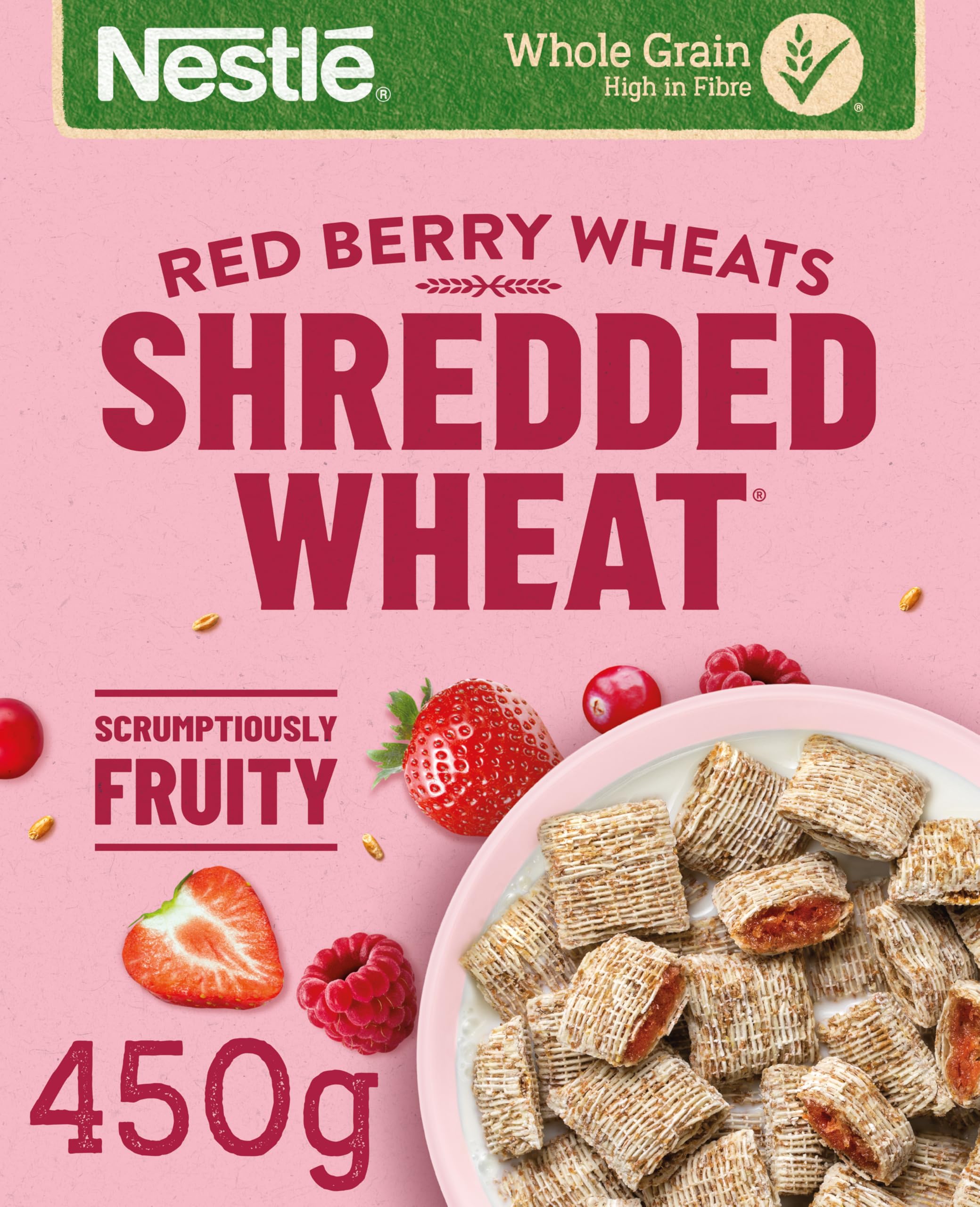 Nestlé Shredded Wheat Red Berries Cereal - Whole Grain, Berry Filling | 450g 1