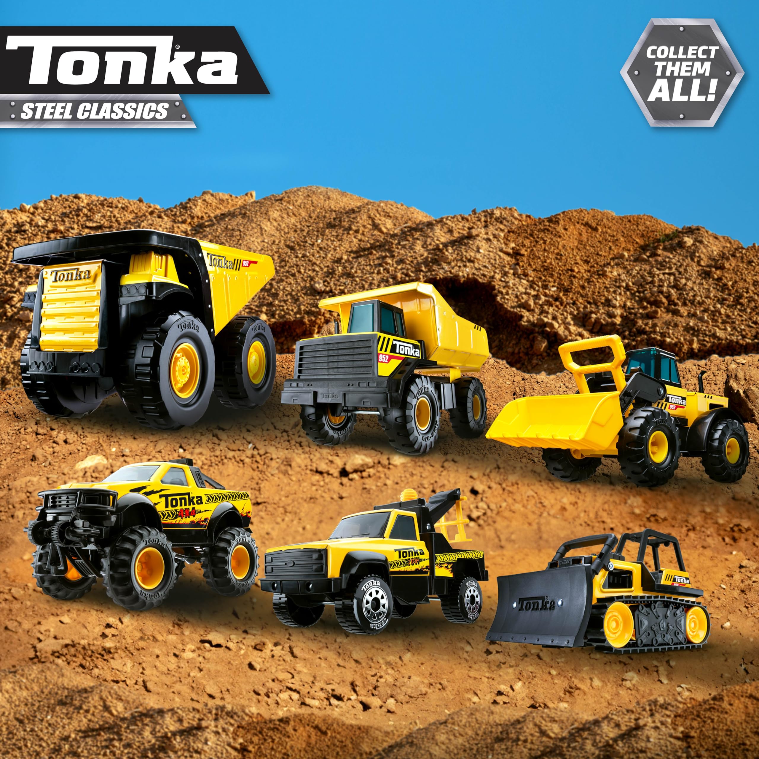 Tonka Steel Classics Bulldozer - Heavy Steel Construction | Ages 3+ | Yellow/Black 8