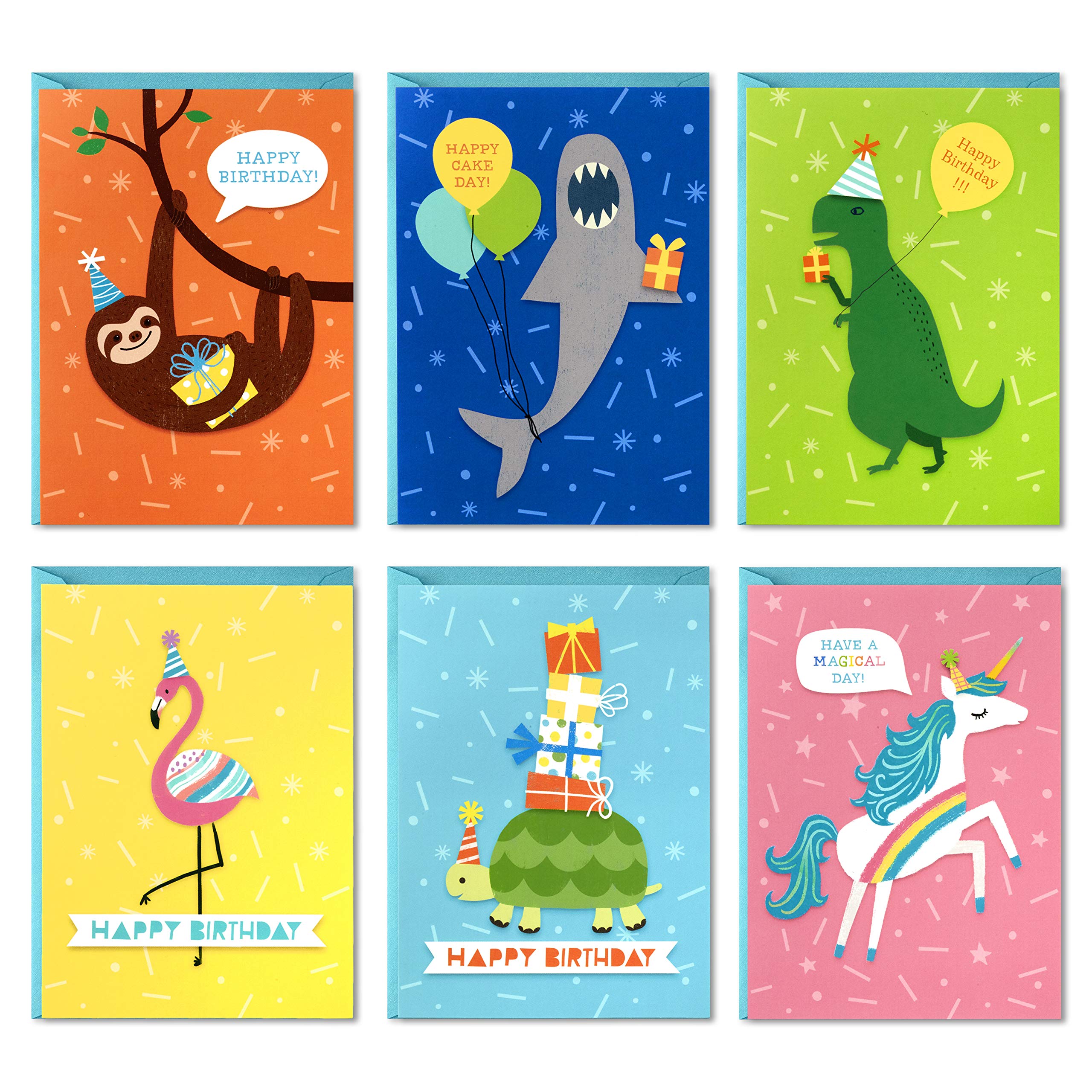 Hallmark Kids Birthday Cards Assortment - 48 Cards, 6 Designs, Blank Inside | 3.75" x 5.2" 1