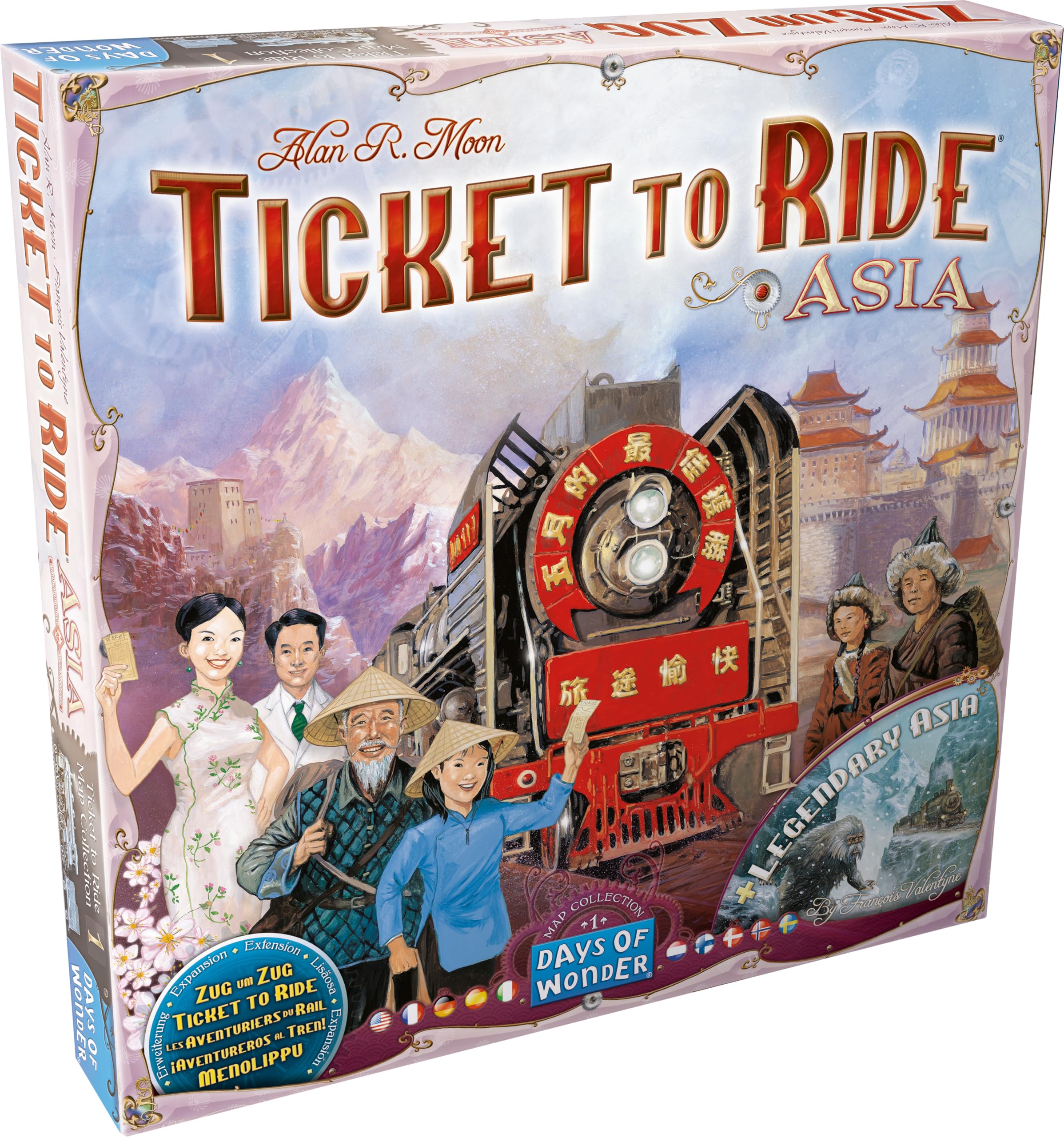 Days of Wonder Ticket to Ride Asia Board Game Expansion | 2-6 Players | 30-60 Min 1