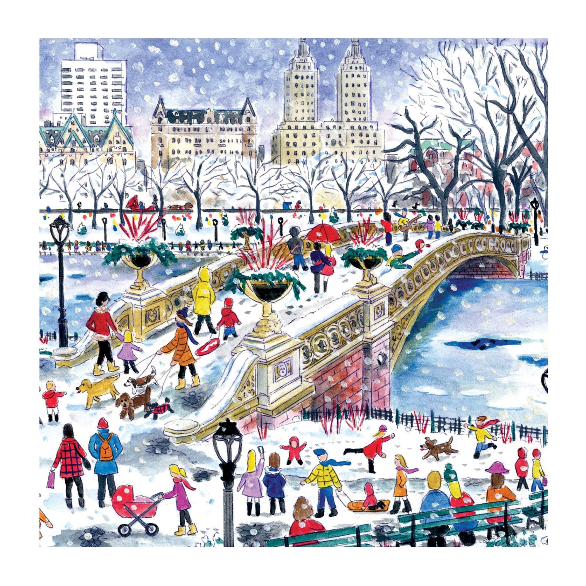 Galison Michael Storrings Bow Bridge In Central Park Jigsaw Puzzle - 500 Pieces | Cardboard