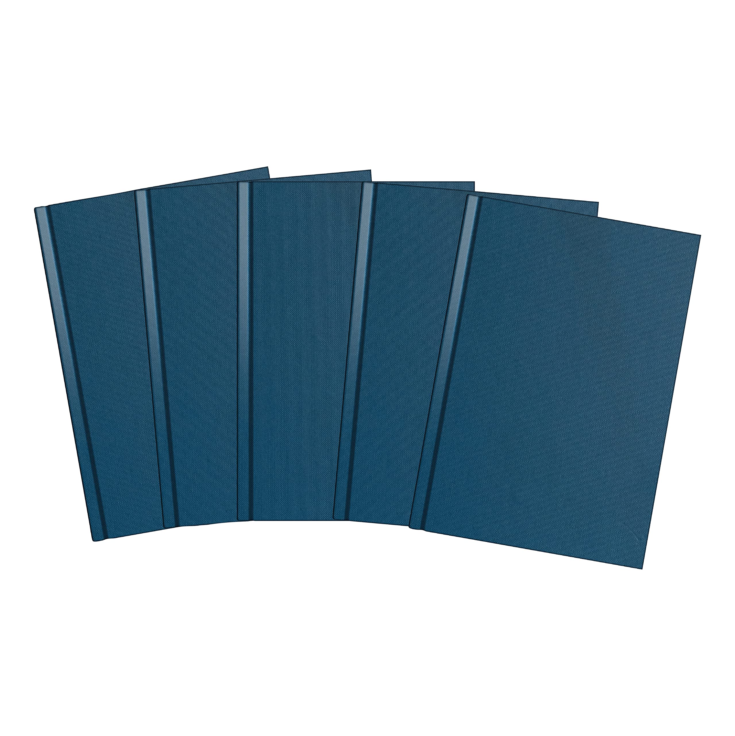 SUMMIT A5 Hardback Composition Notebook | 192 Ruled Pages | 70gsm Paper | Blue | Pack of 5