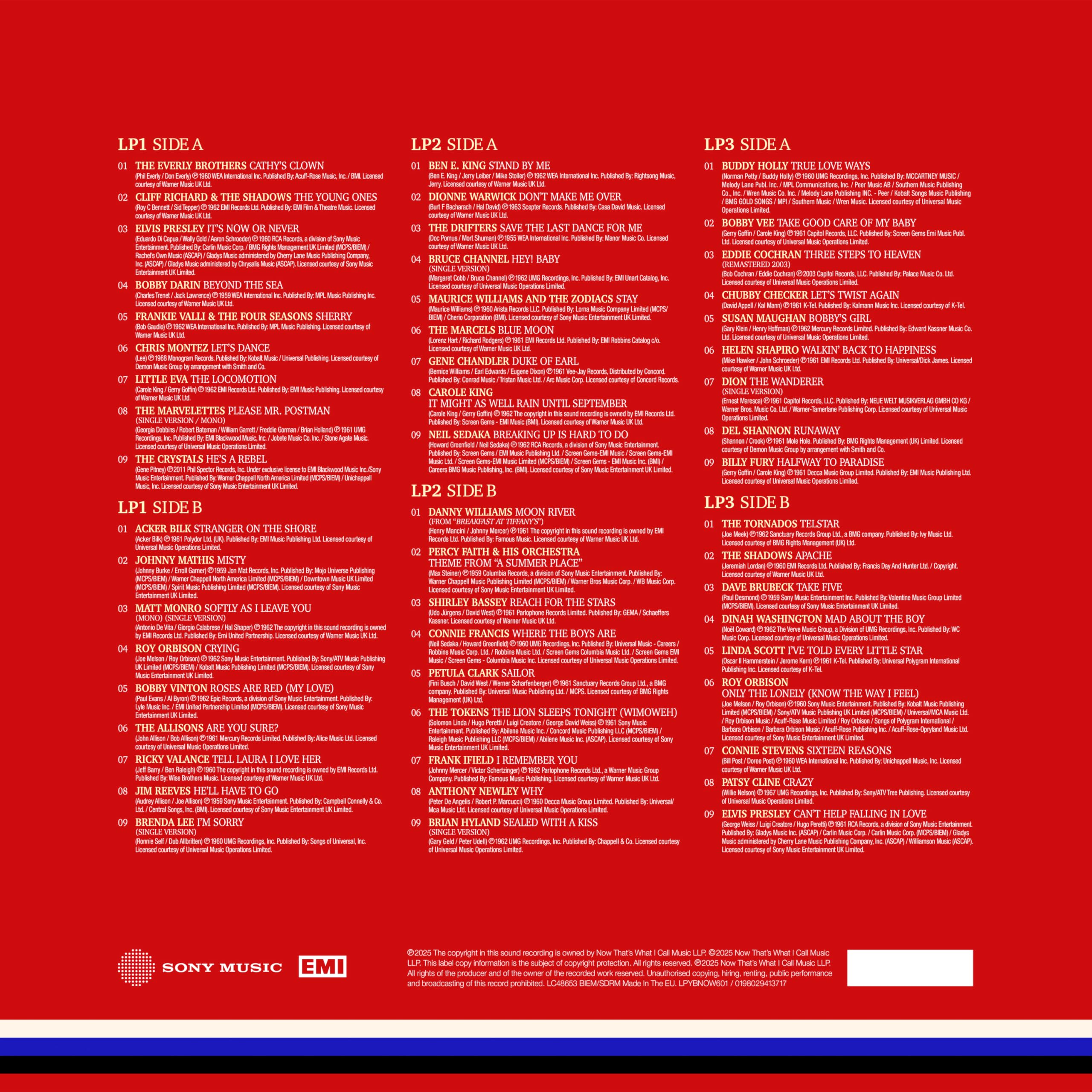 NOW Yearbook Presents - The 60s - Volume 1: 1960-1962 (3LP) [VINYL] 6