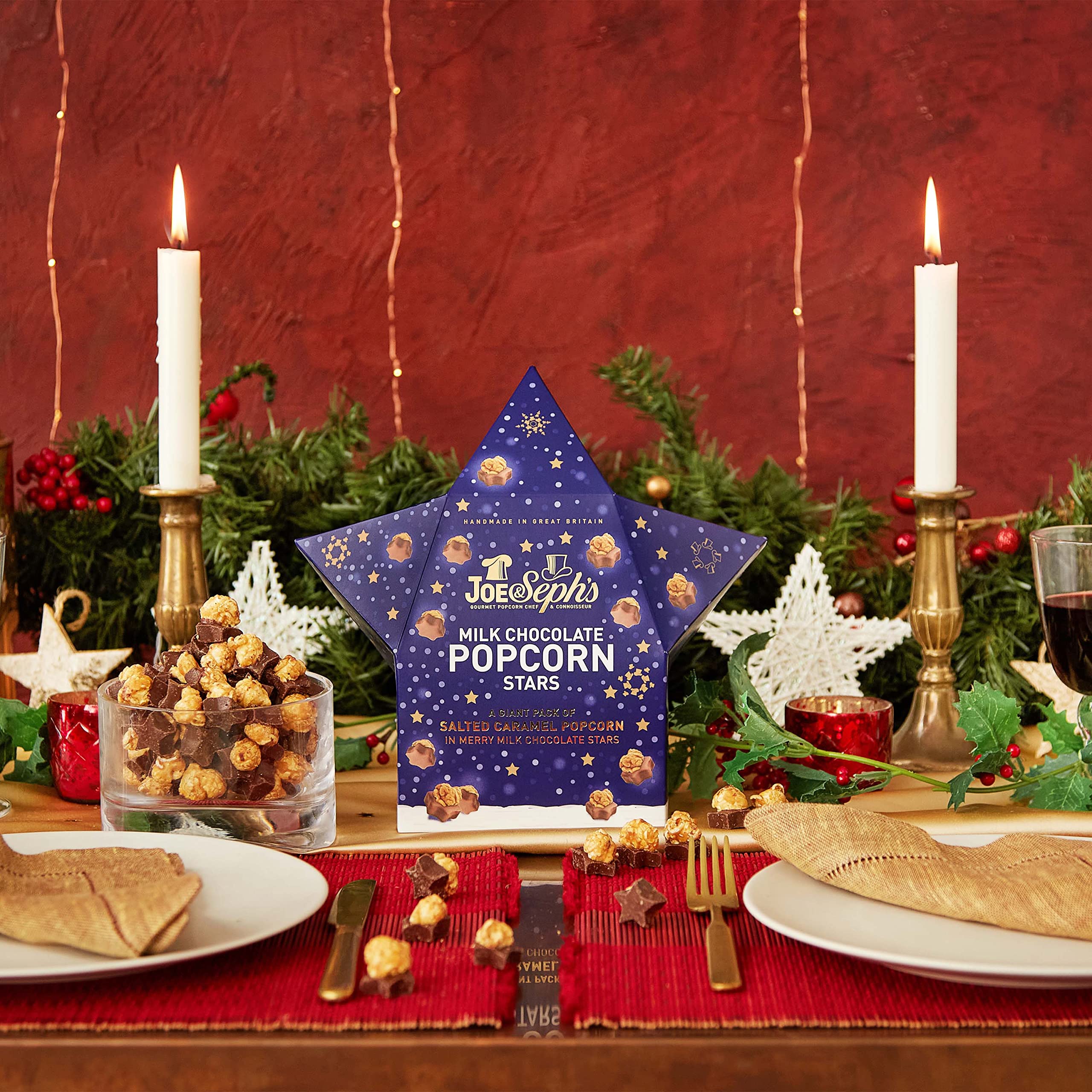 Joe & Seph's Milk Chocolate Popcorn Star (105g) | Handmade Salted Caramel Popcorn in Milk Chocolate 6