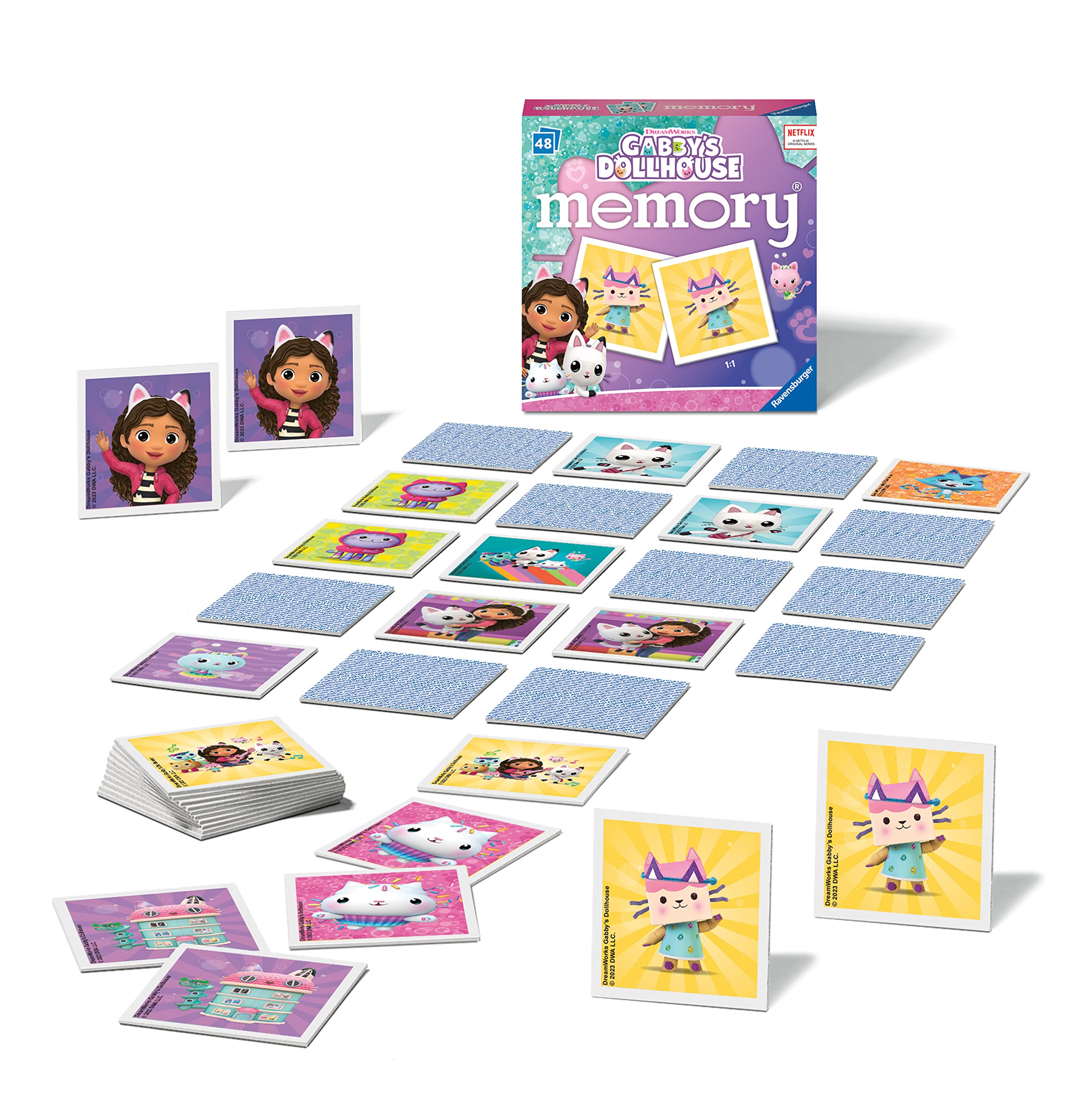 Ravensburger Gabby's Dollhouse Mini Memory Game - Matching Card Game for Kids 11
