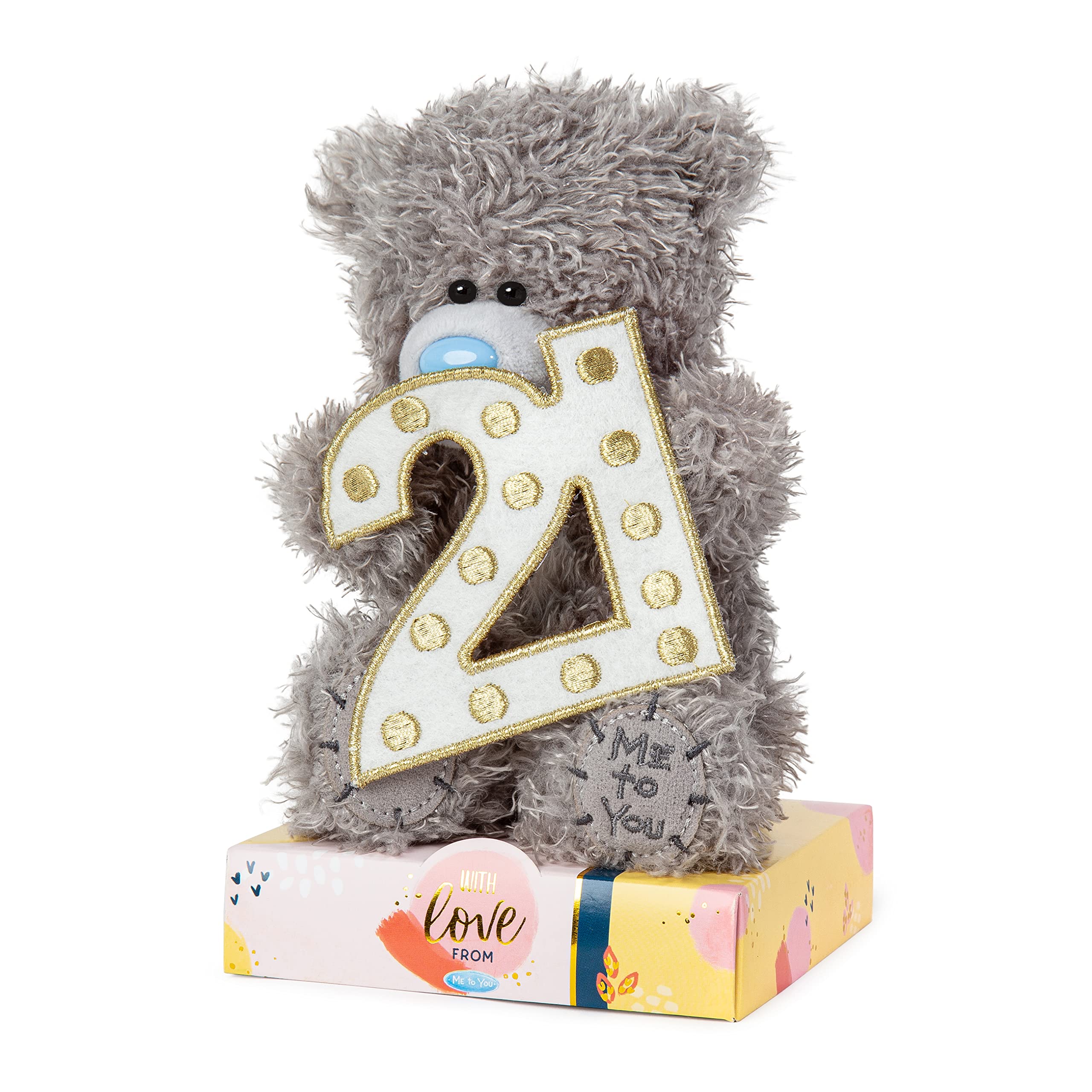 Me To You Tatty Teddy 21st Birthday Bear with Lightbox Effect | Plush | Grey 4