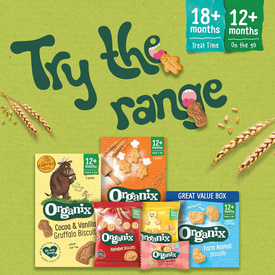 Organix - Gruffalo Biscuits Organic Cocoa & Vanilla Toddler Snacks Multipack