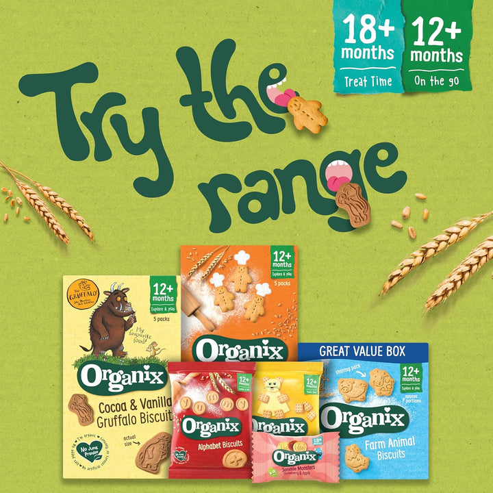 Organix - Gruffalo Biscuits Organic Cocoa & Vanilla Toddler Snacks Multipack