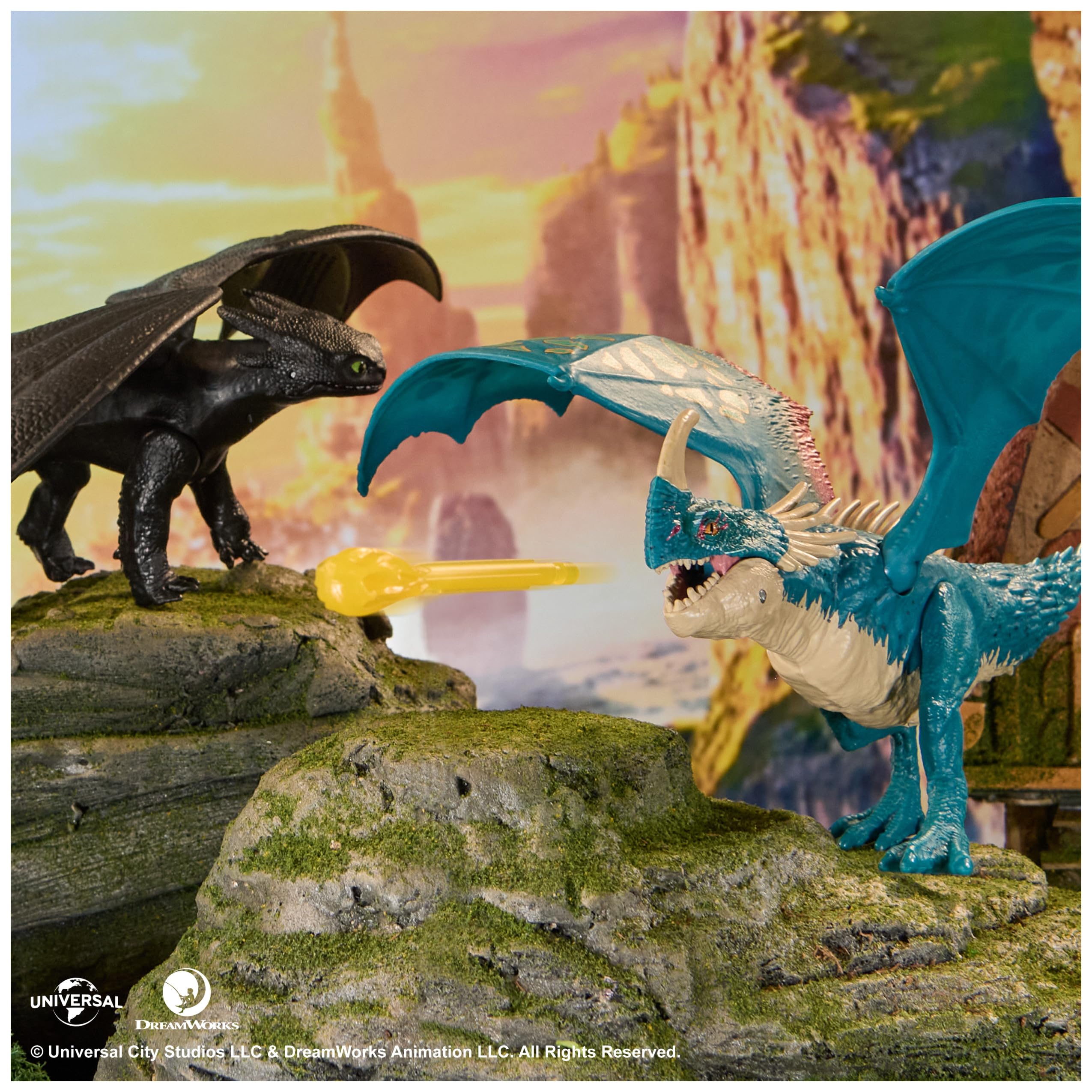 Dreamworks Dragons Battle Dragons Fire Blast Deadly Nadder Action Figure - 10 Inch, Multicolor 9