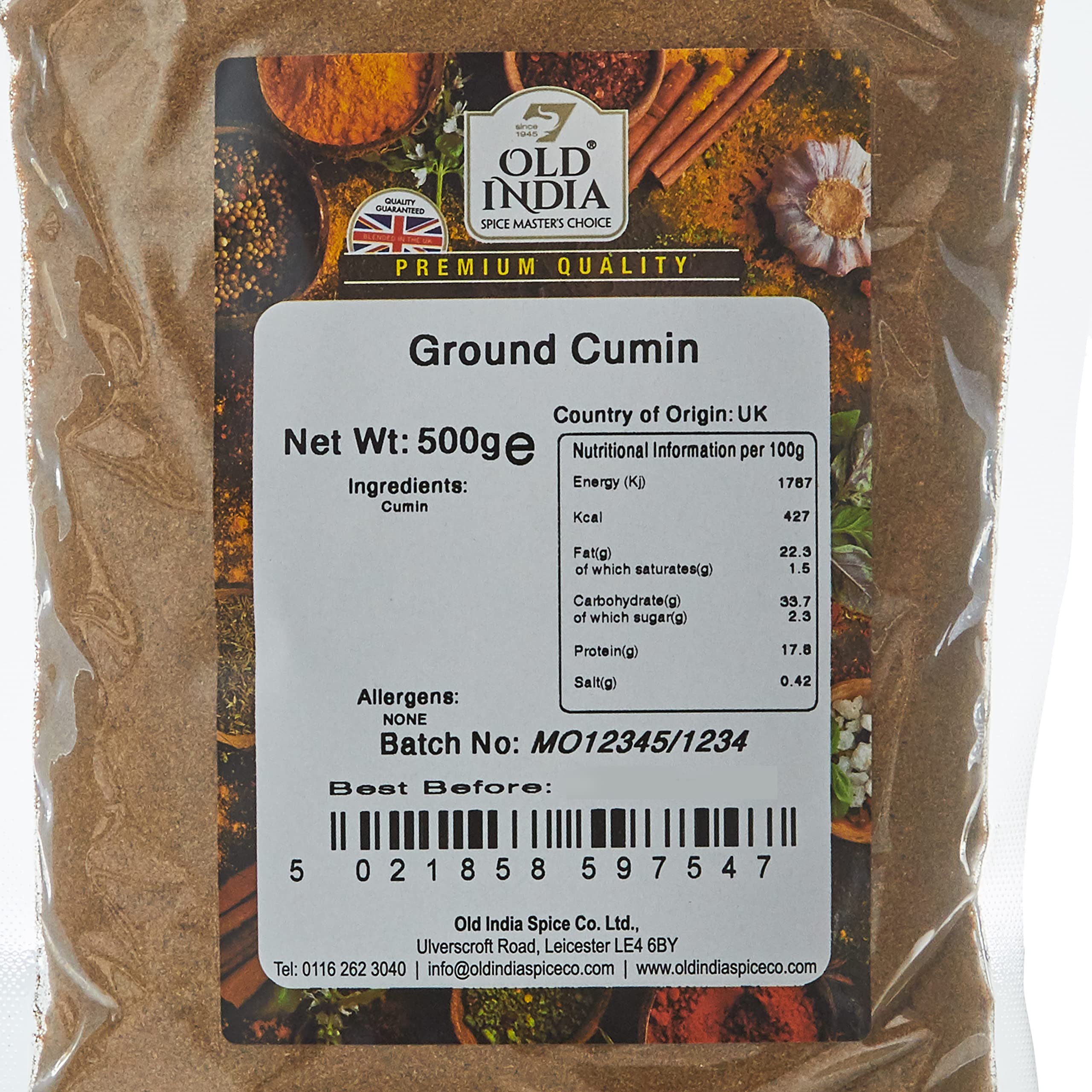 Old India Ground Cumin Powder - 100% Natural | 500g Pack 2