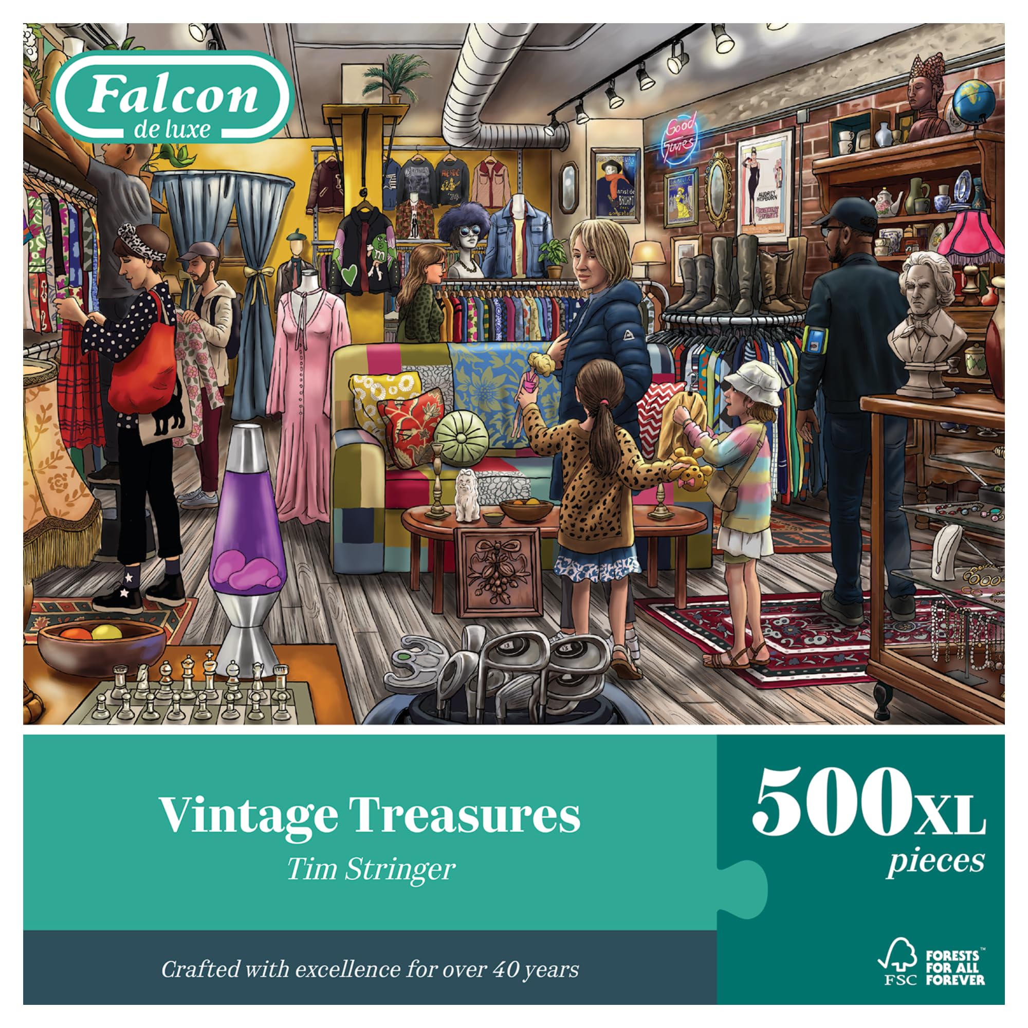 Falcon Vintage Treasures - 500 XL Piece Jigsaw Puzzle for Adults