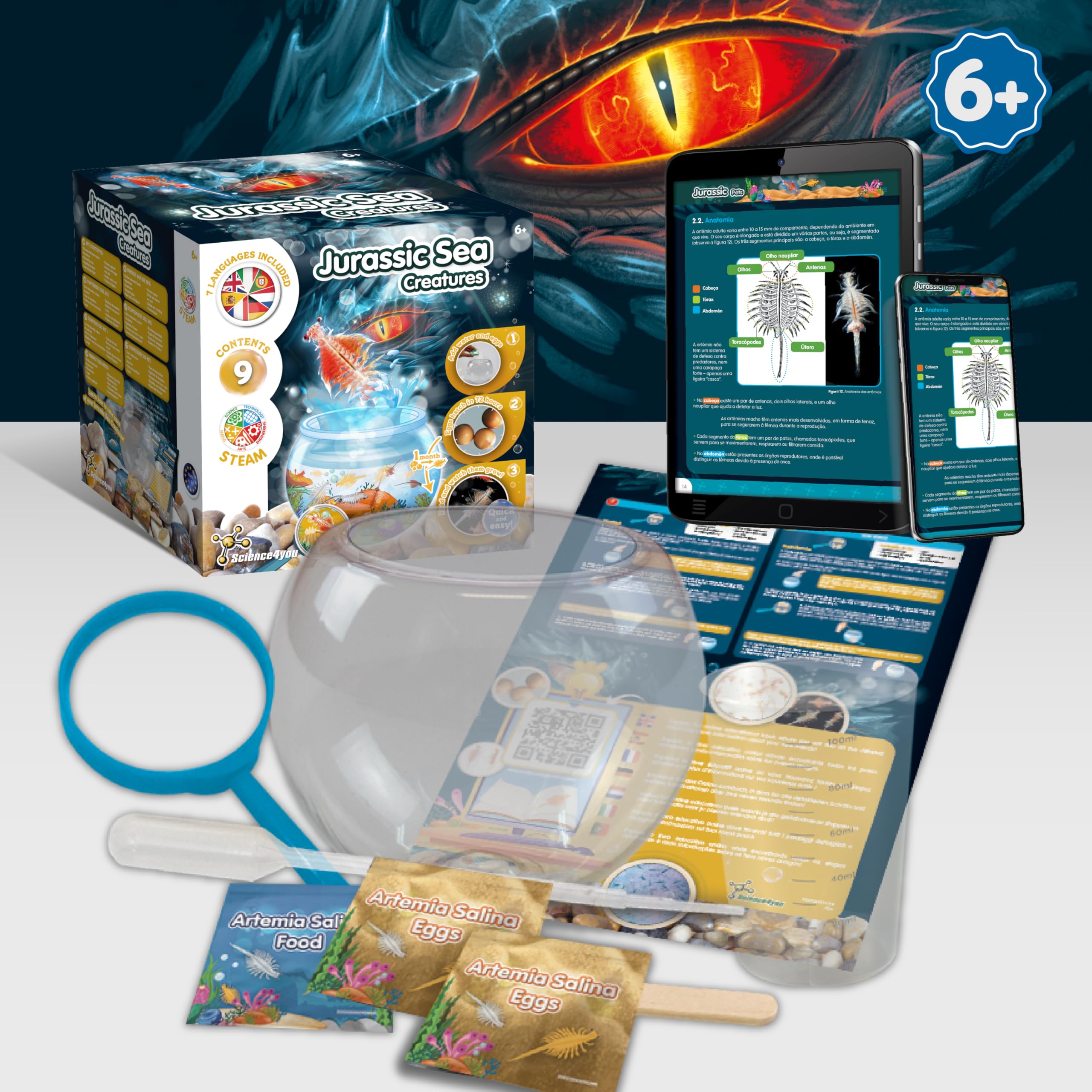Science4you Jurassic Sea Creatures Kit - Ecosystem Builder for Kids 6+ | STEAM Learning