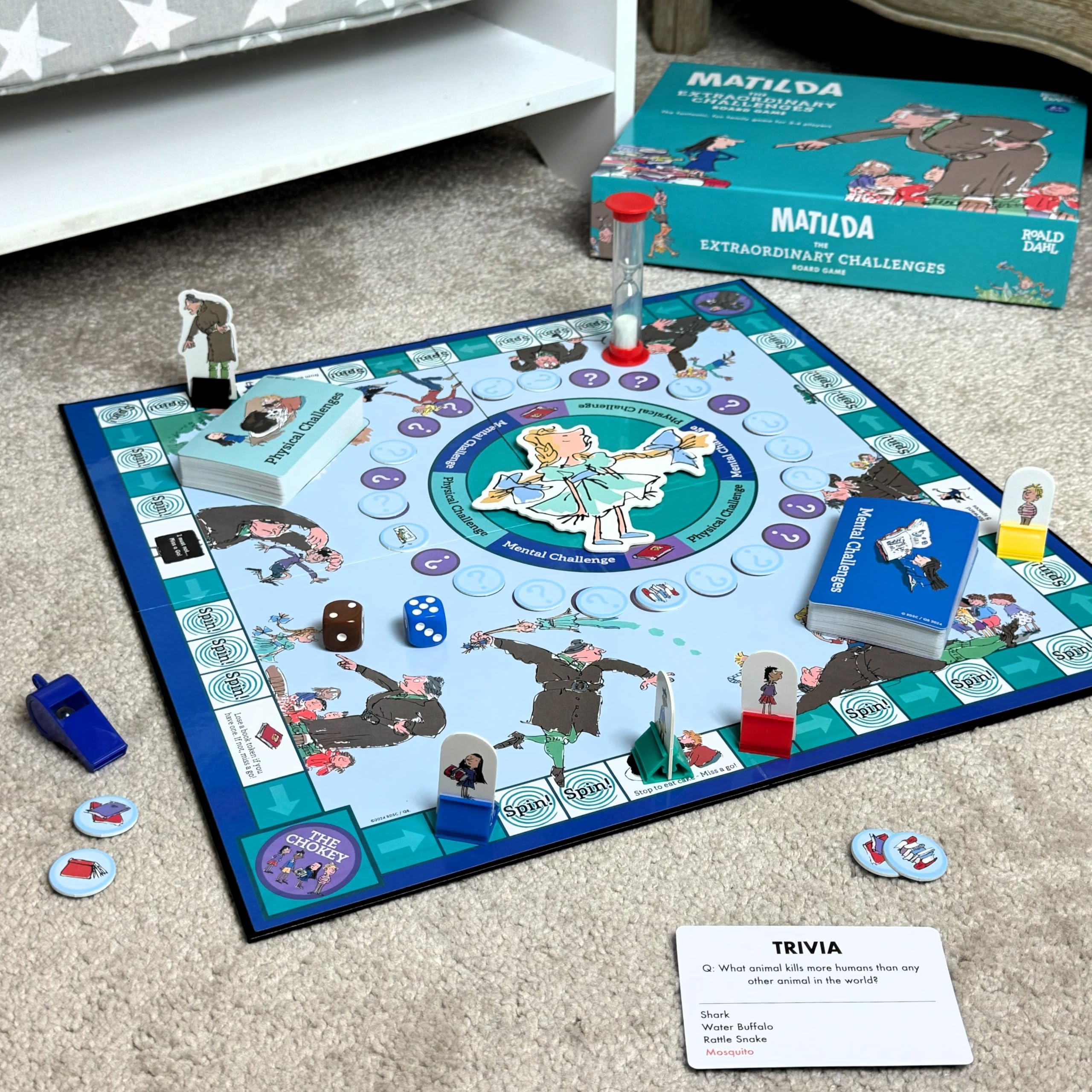 Roald Dahl Matilda The Extraordinary Challenges Board Game, Family Board Game for 2-4 Players 6