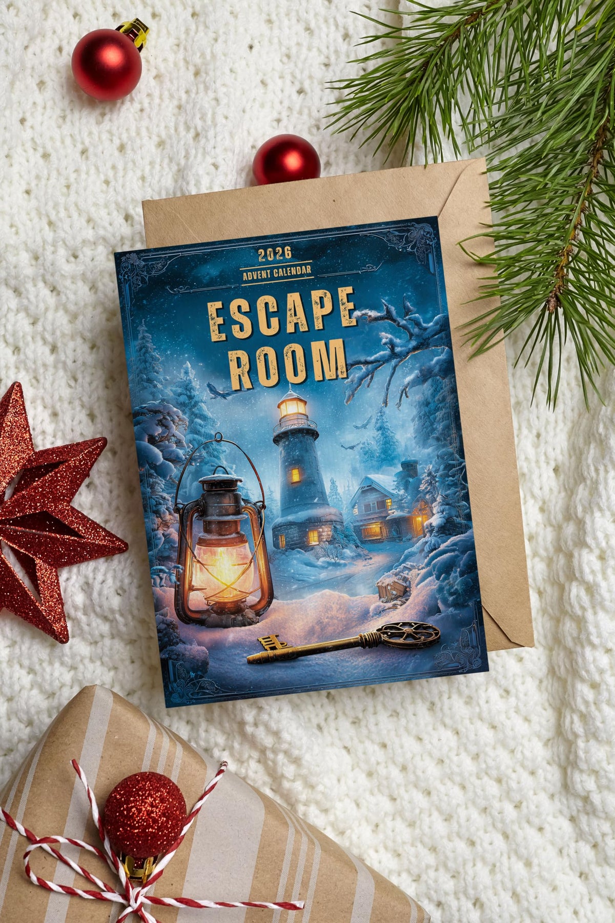 Escape Room Advent Calendar: 24 Days of Puzzles, Games and Mystery - 24 Puzzles, Paperback