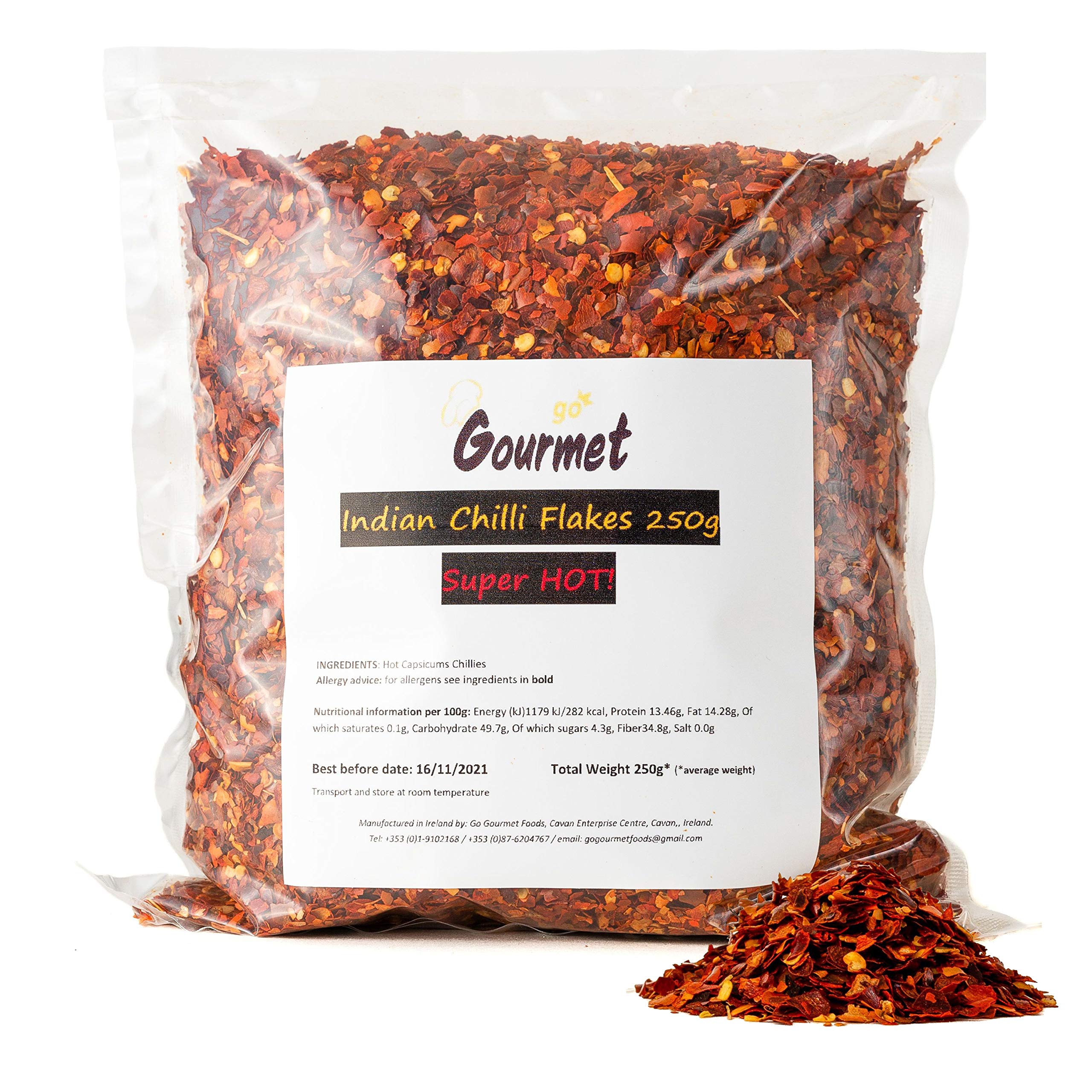 Go Gourmet Indian Chilli Flakes - Dried Crushed Chillies for Spicy Flavour | 250g 1