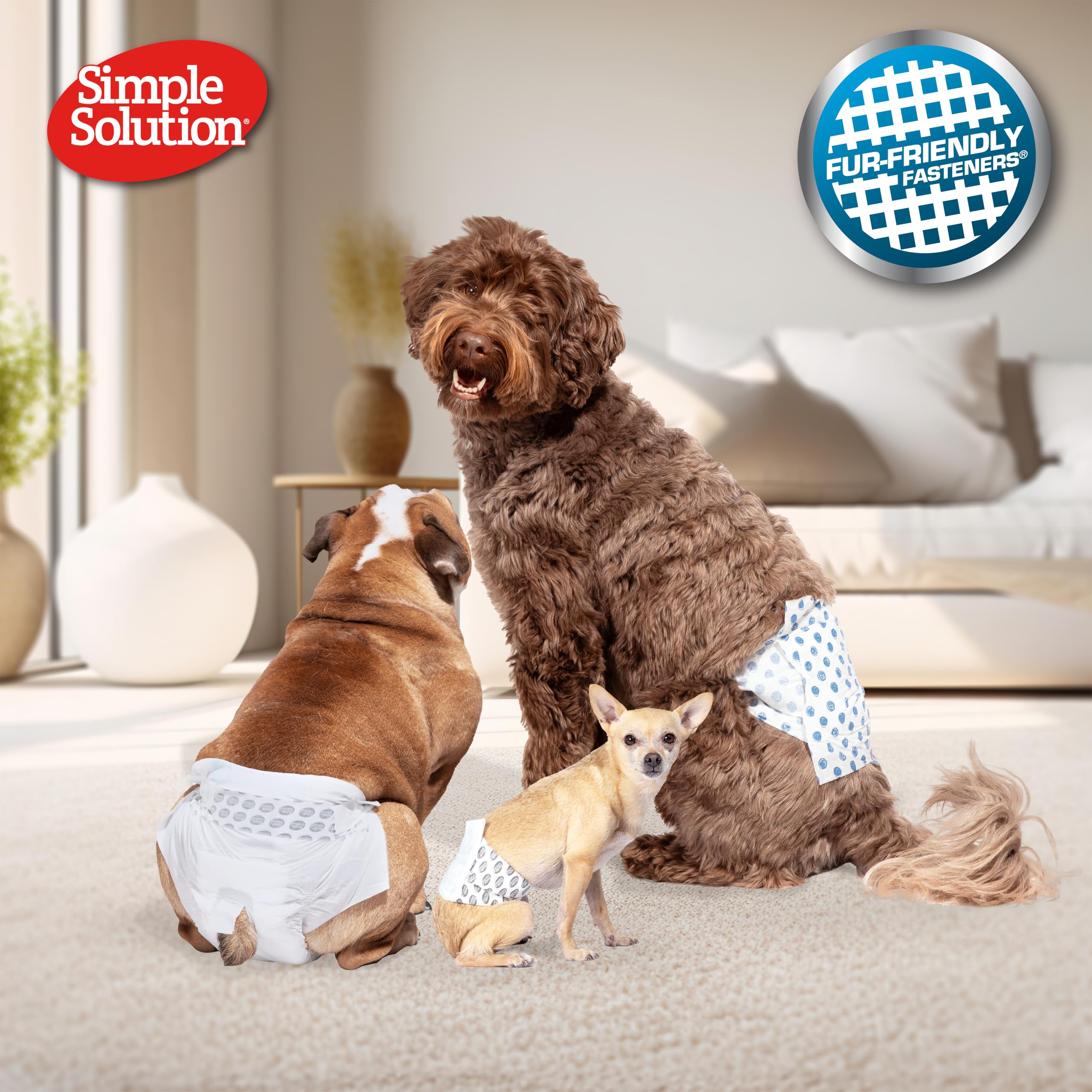Simple Solution Disposable Dog Diapers for Female Dogs | Large Size (23-34 kg) | 12 Count 3