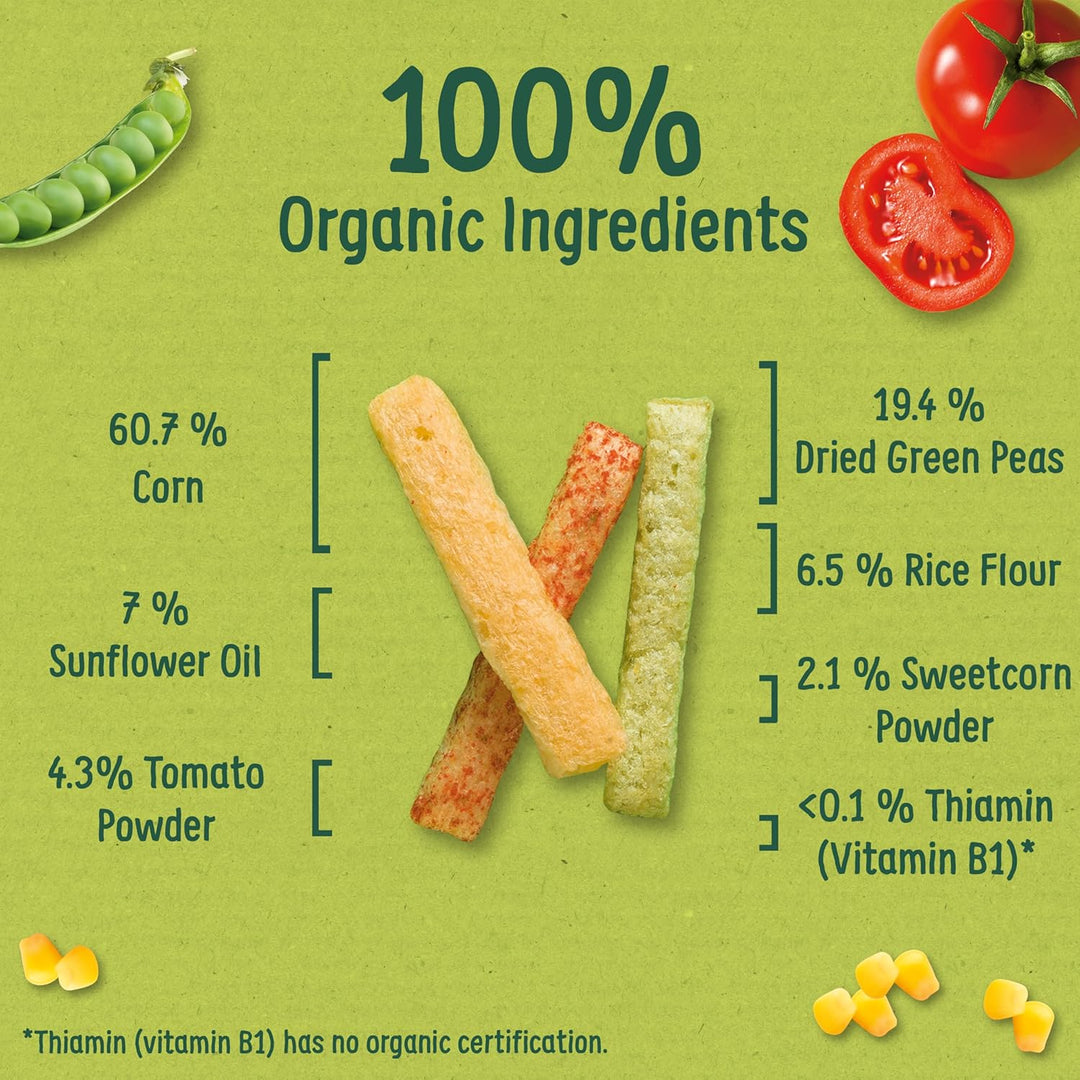 Organix Melty Organic Veggie Sticks 7+ Months 45g (Pack of 3)