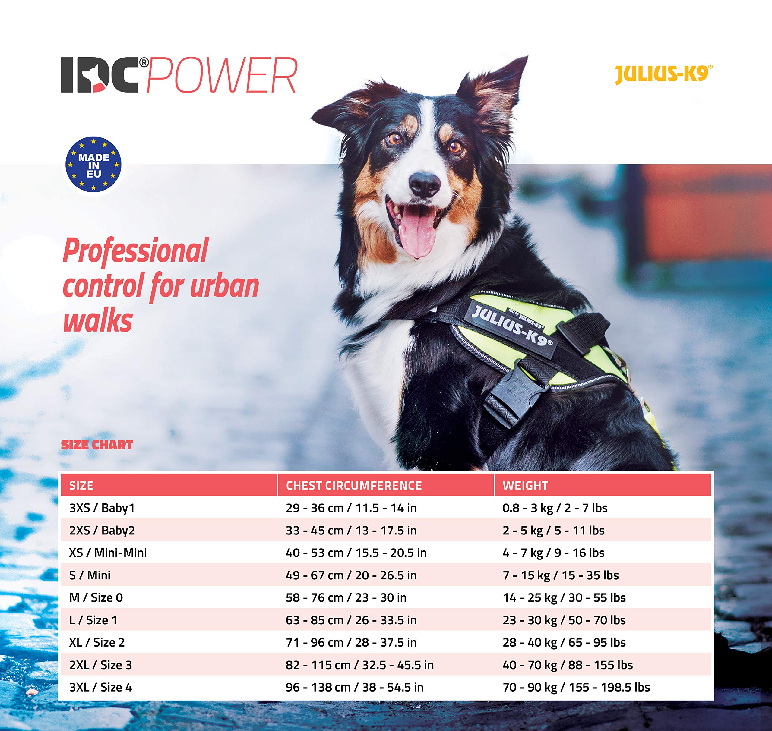 Julius-K9 IDC Powerharness Vest Harness - Anthracite | Chest 49-67 cm | Dog Weight 7-15 kg