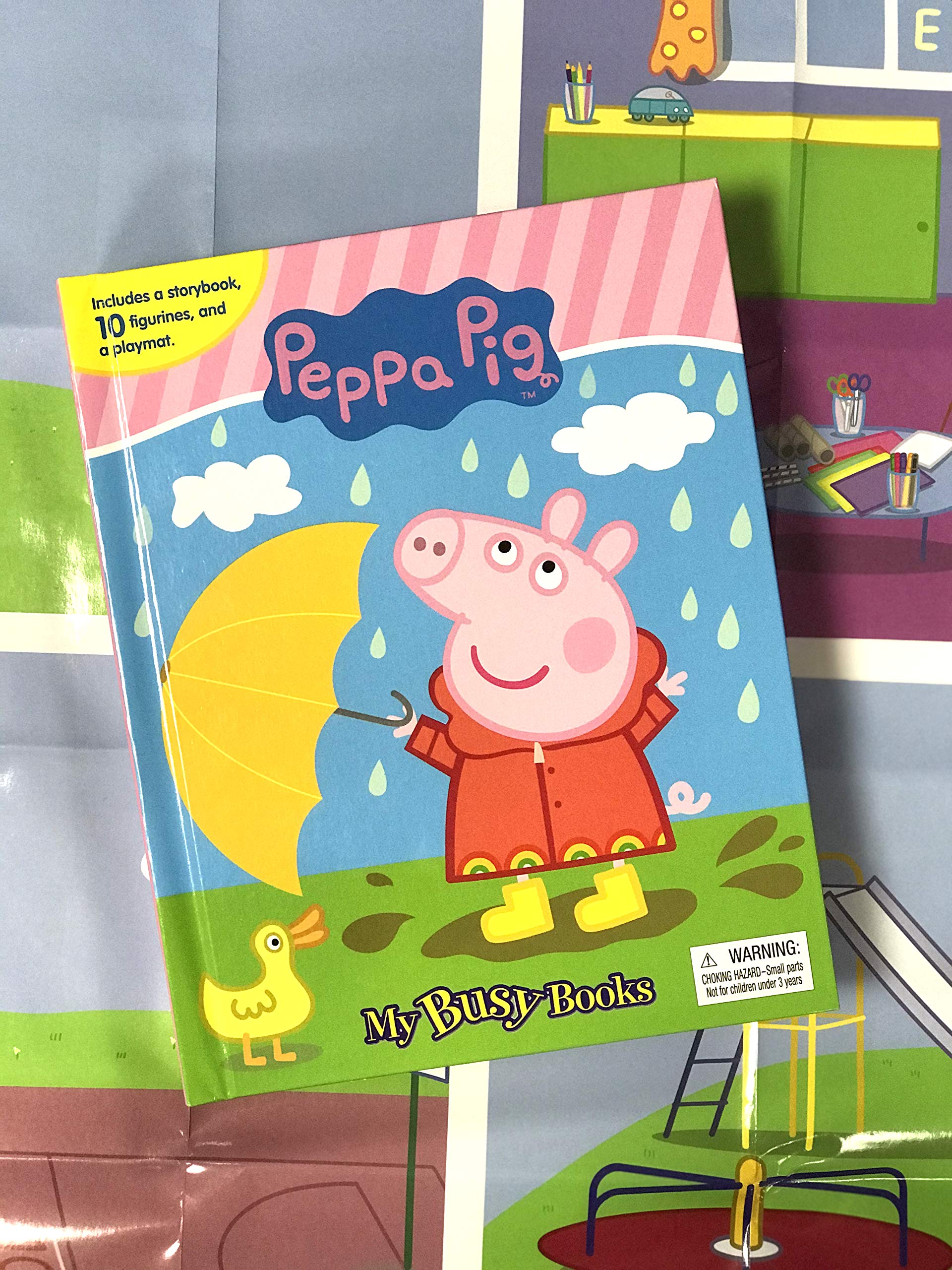 Peppa Pig My Busy Book - Activity Book with Storybook, 10 Figurines, and Playmat | Kids Edition 2
