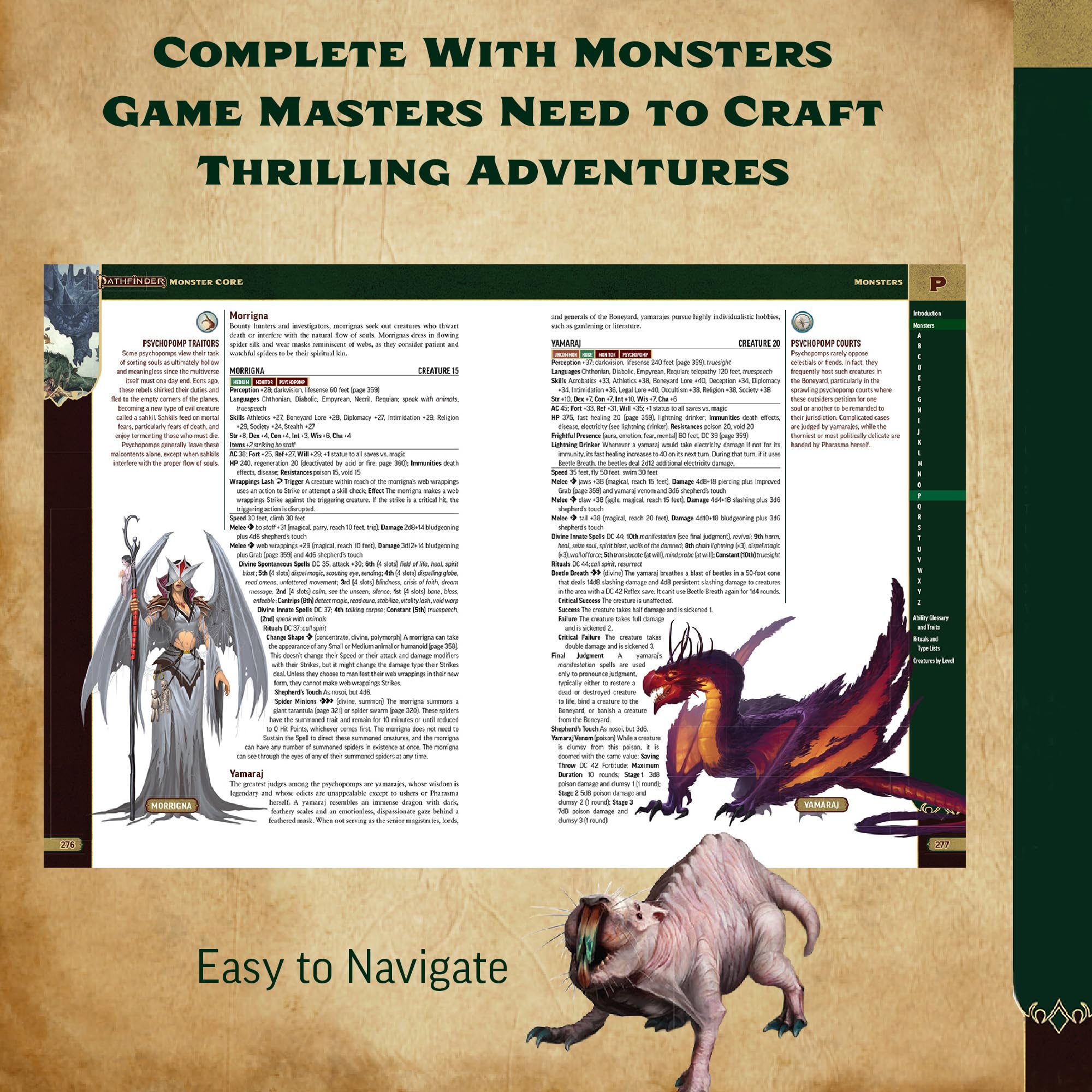 Paizo Pathfinder Monster Core Pocket Edition (P2) RPG Rulebook | 400+ Monsters | Ages 16+ 3