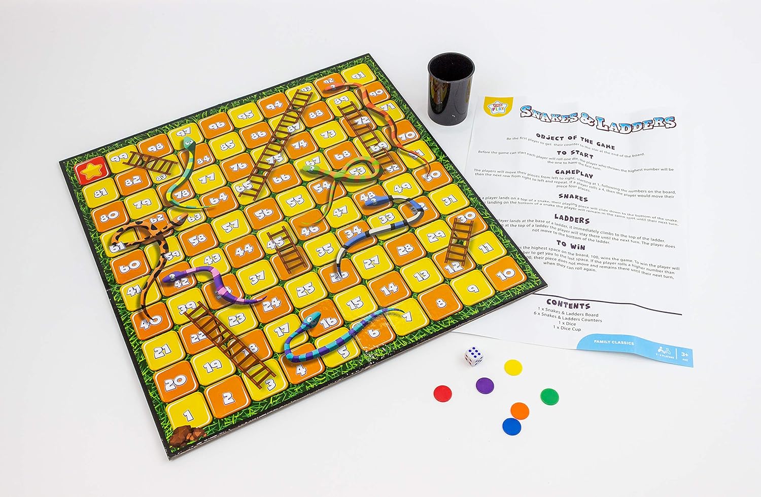 Kids Play - Activity Snake & Ladders Game - Traditional Family Board Games Idea 6