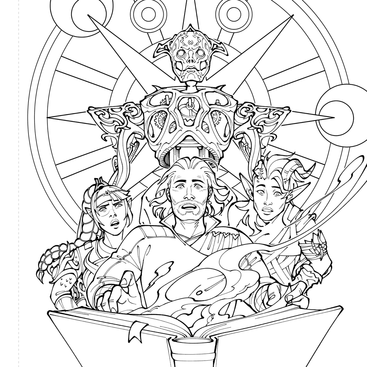 Ten Speed Press The Official Baldur's Gate 3 Coloring Book - 40 Illustrations, Paperback