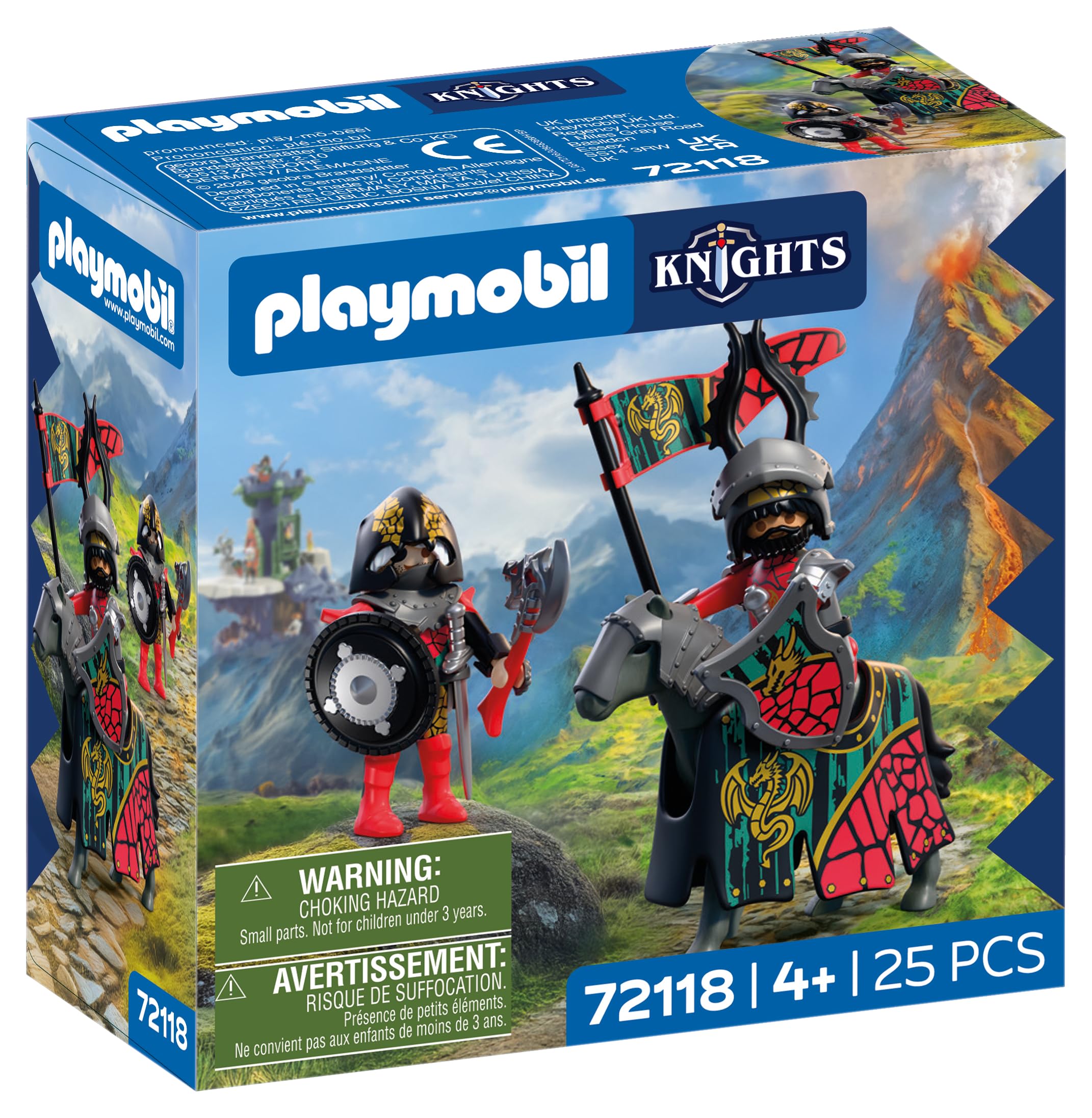 Playmobil Dragon Knight Leader - Knight on Horseback with Banner | Ages 4+ | Model 72118 1