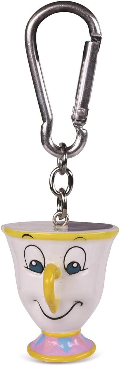 Disney Beauty and the Beast Chip 3D Keyring Carabiner Key Chain (RKR39131)