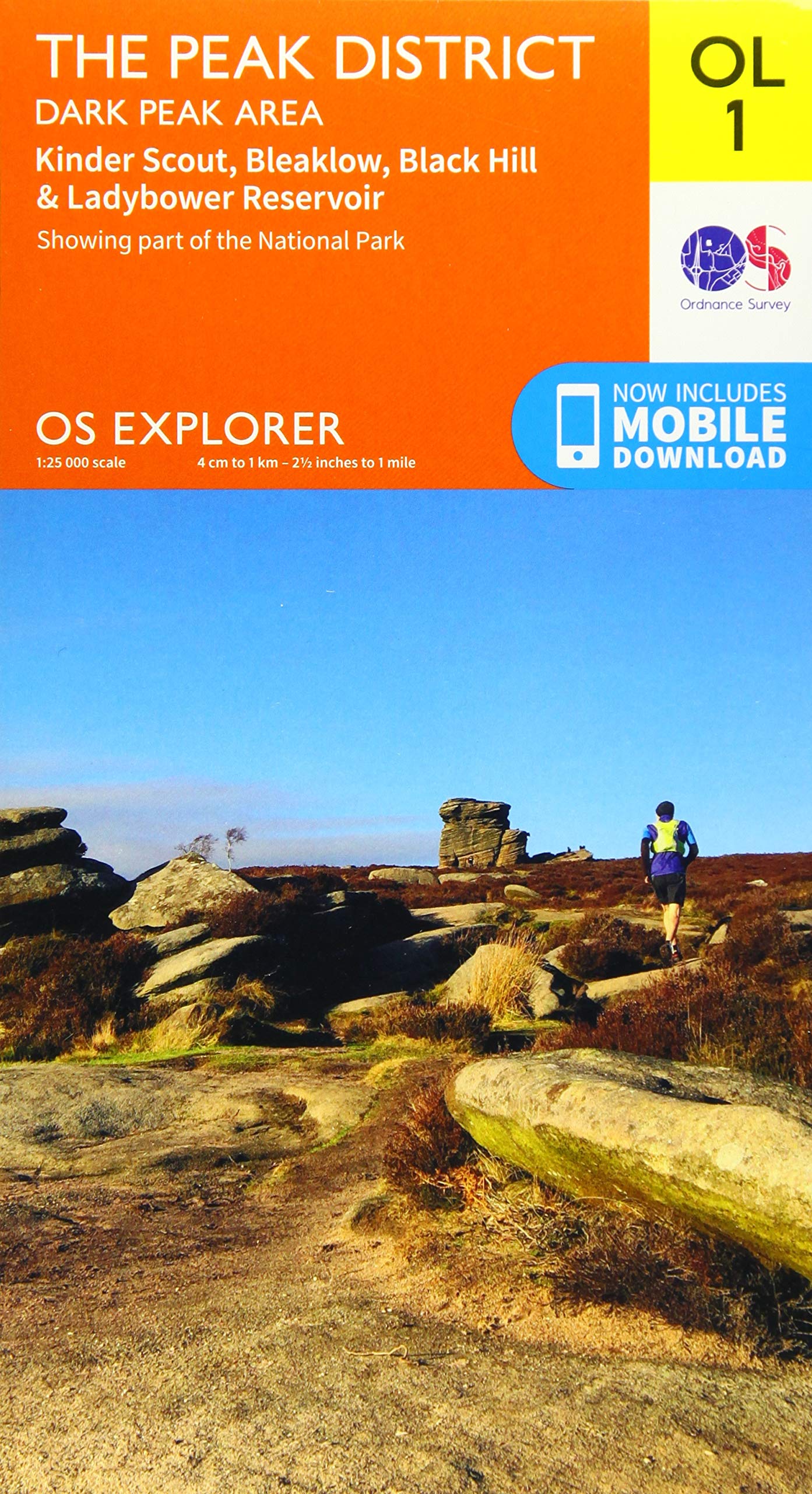 Ordnance Survey OS Explorer Map OL 01 - Peak District: Dark Peak Area Map | Folded Map | 2019-06 Edition 1