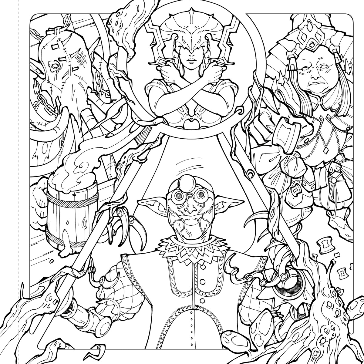 Ten Speed Press The Official Baldur's Gate 3 Coloring Book - 40 Illustrations, Paperback