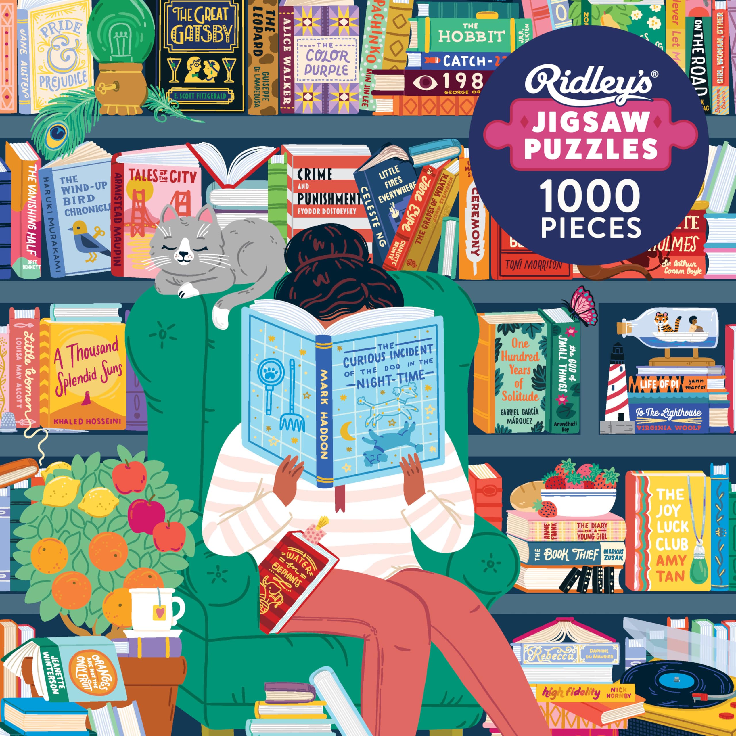 Ridley's 1000 Piece Jigsaw Puzzle: 50 Must-Read Books Theme