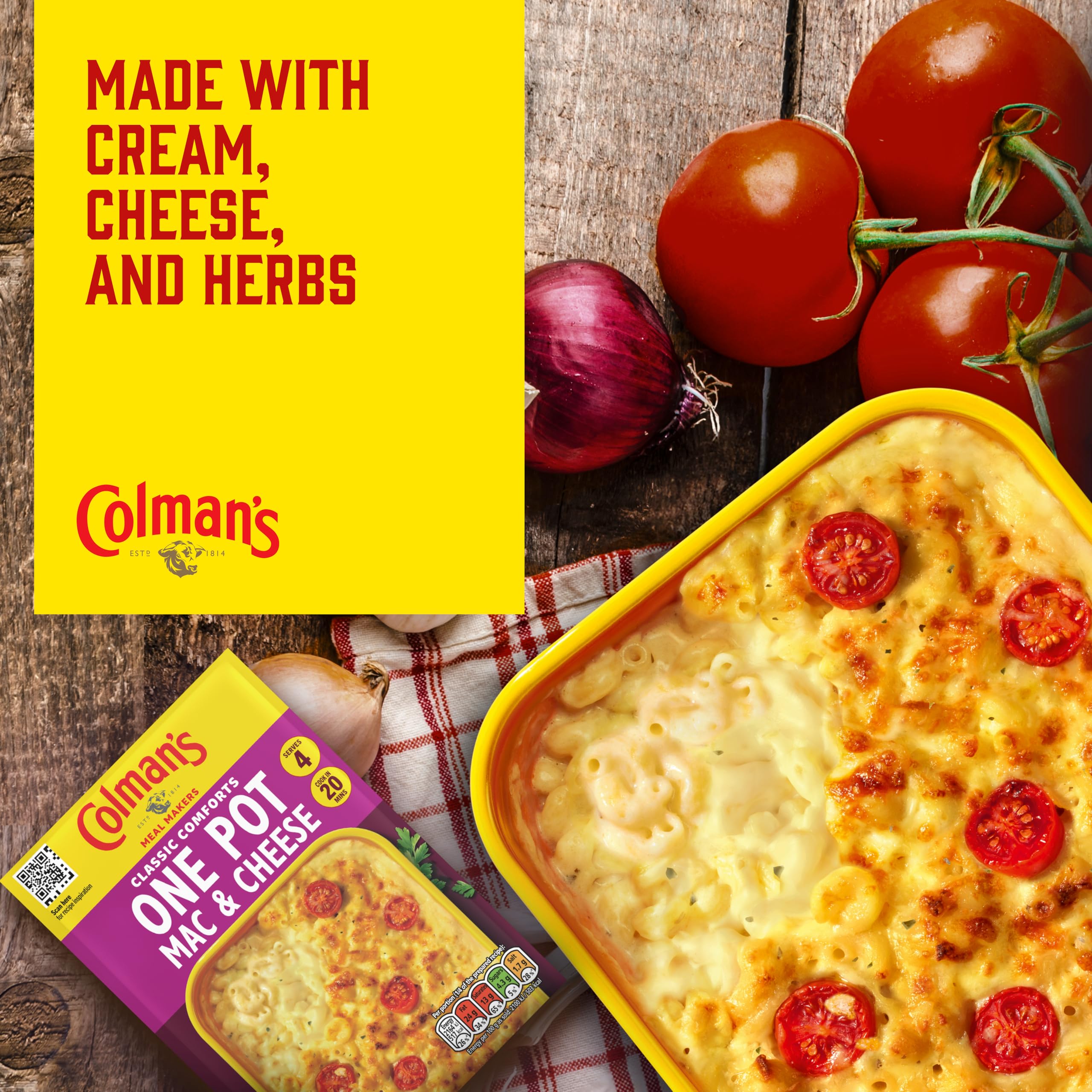 Colman's Classic Comforts One Pot Mac and Cheese Meal Maker Mix | 4 Servings | 40g 5