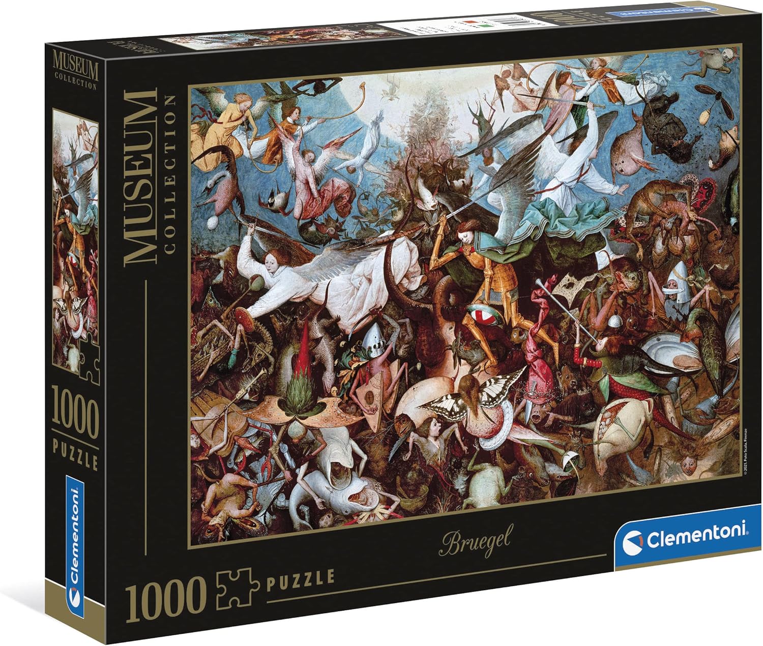 Clementoni 1000-Piece Jigsaw Puzzle - La Caída de los Angeles Rebeldes by Bruegel
