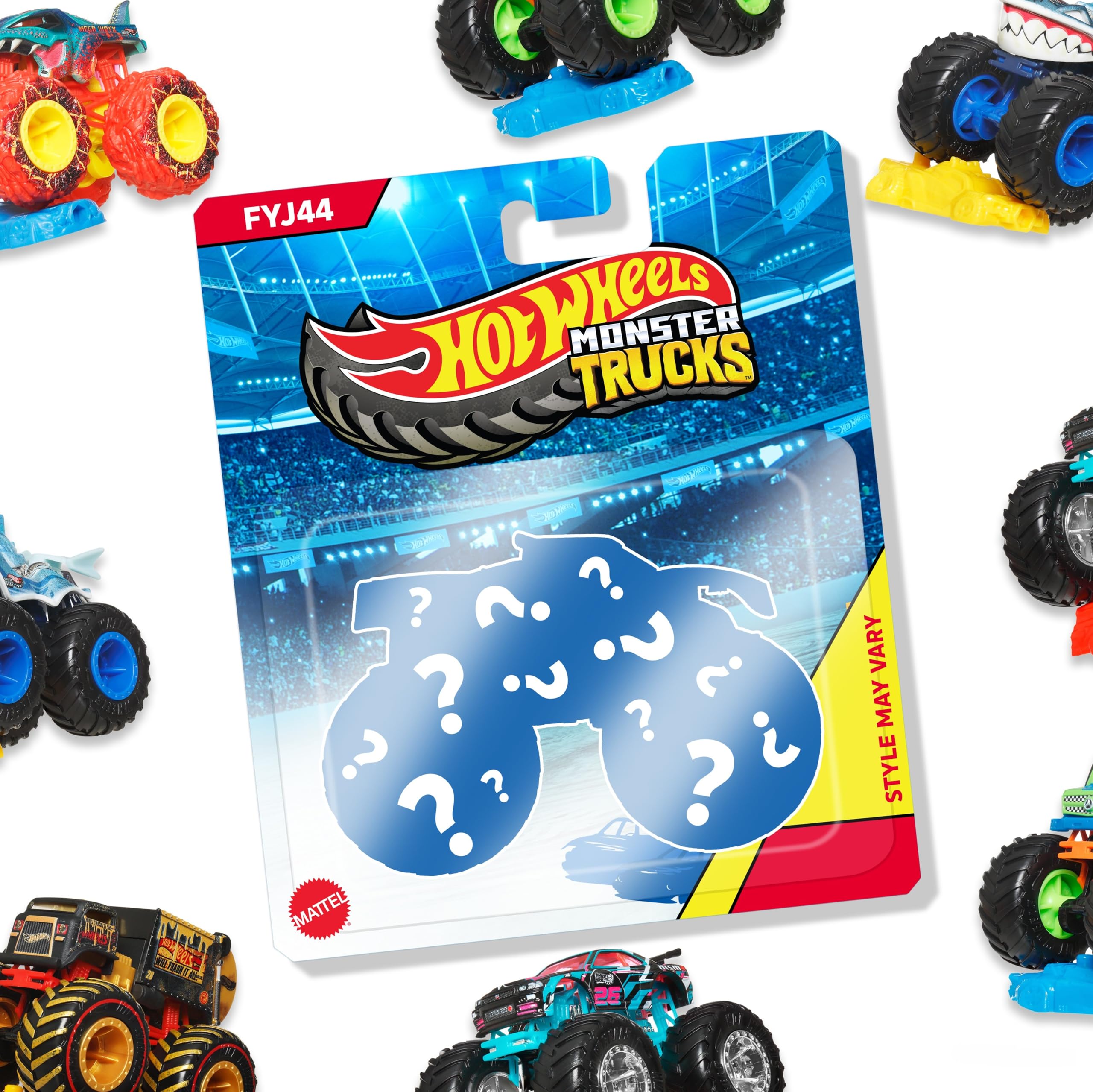 Hot Wheels Monster Trucks 1:64 Scale Die-Cast Assortment with Giant Wheels