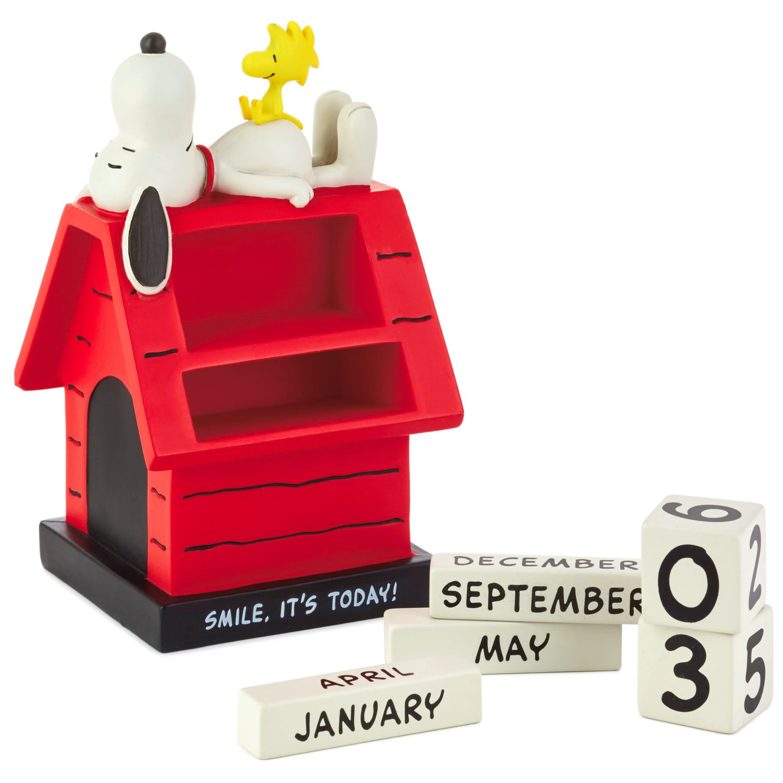 Hallmark SNOOPY & WOODSTOCK Perpetual Calendar | Resin Construction | H14.4cm x W8.4cm 2
