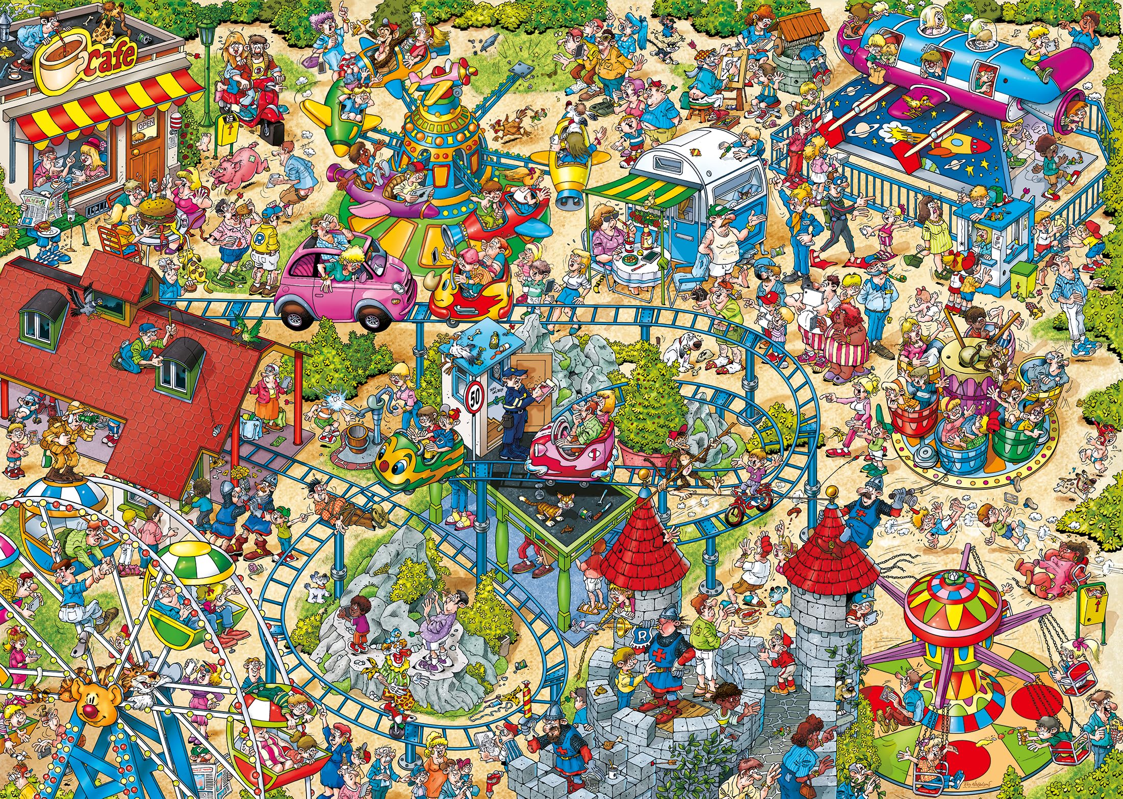 Ravensburger Ray’s Comic Series Funny Holiday Resort Jigsaw Puzzle - 1000 Pieces | 70x50cm 1
