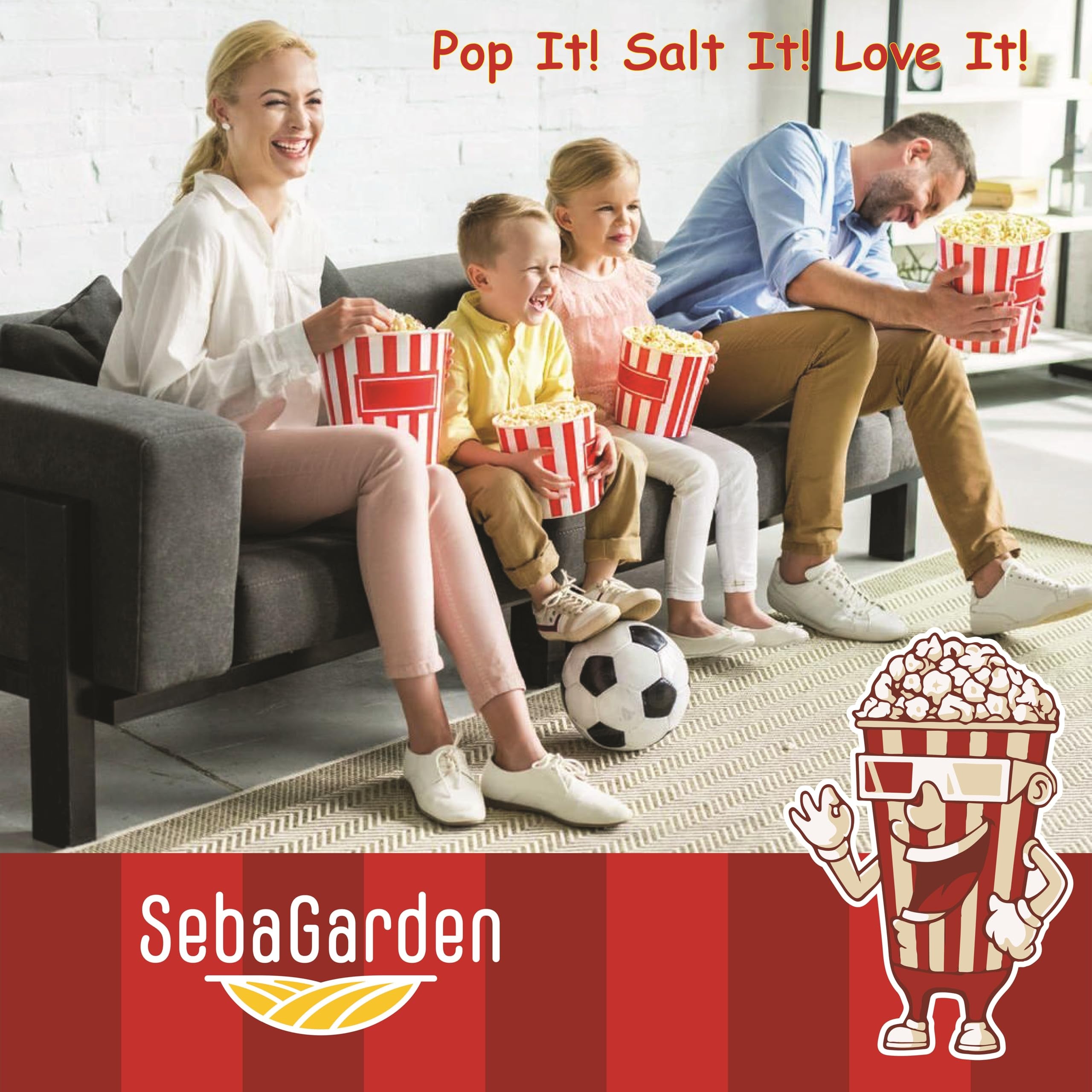 Seba Garden Popping Corn Kernels - GMO Free, Resealable Bag | 1 kg (Pack of 2) 6