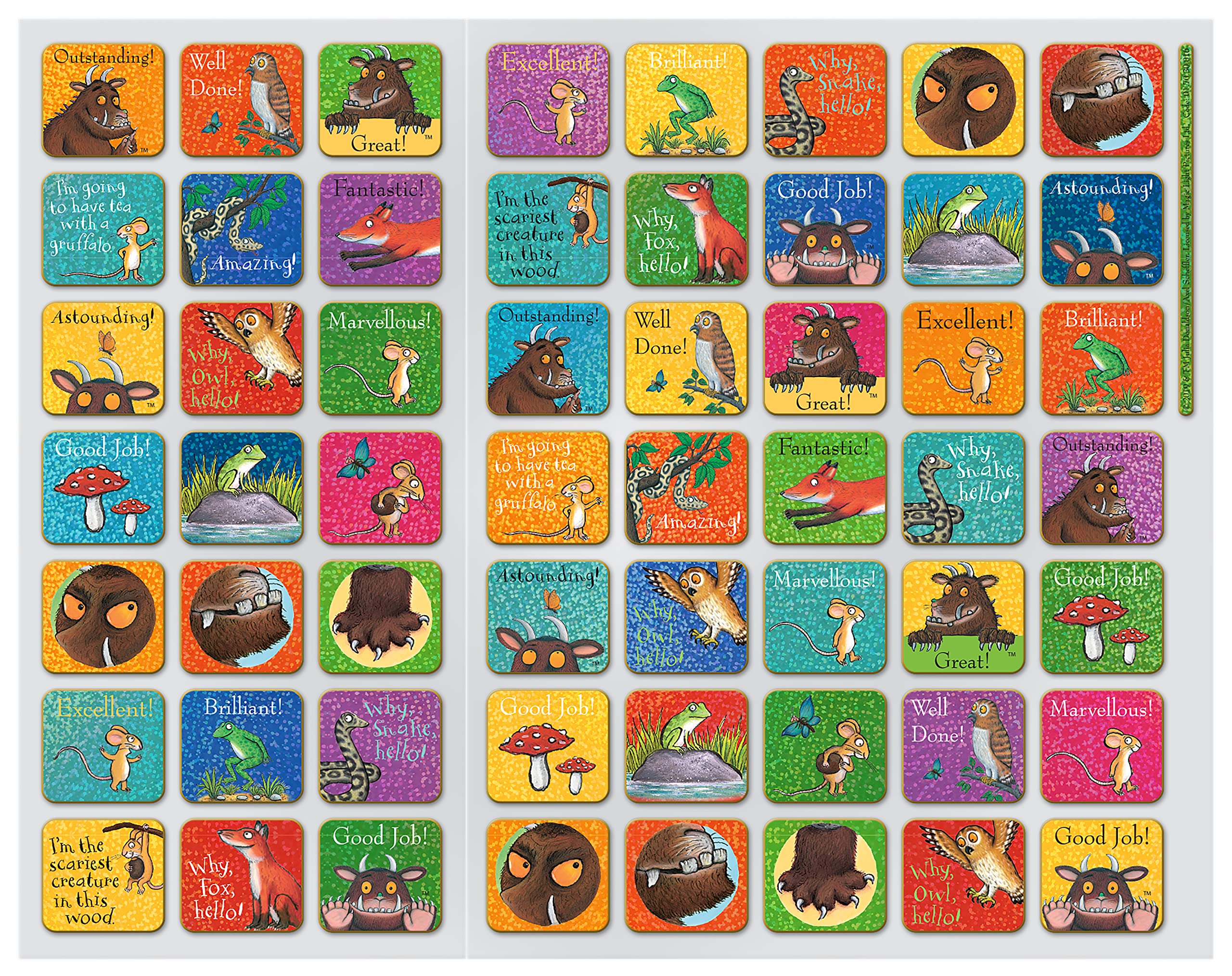 Paper Projects The Gruffalo Reward Chart and Sparkly Stickers | Ages 3+