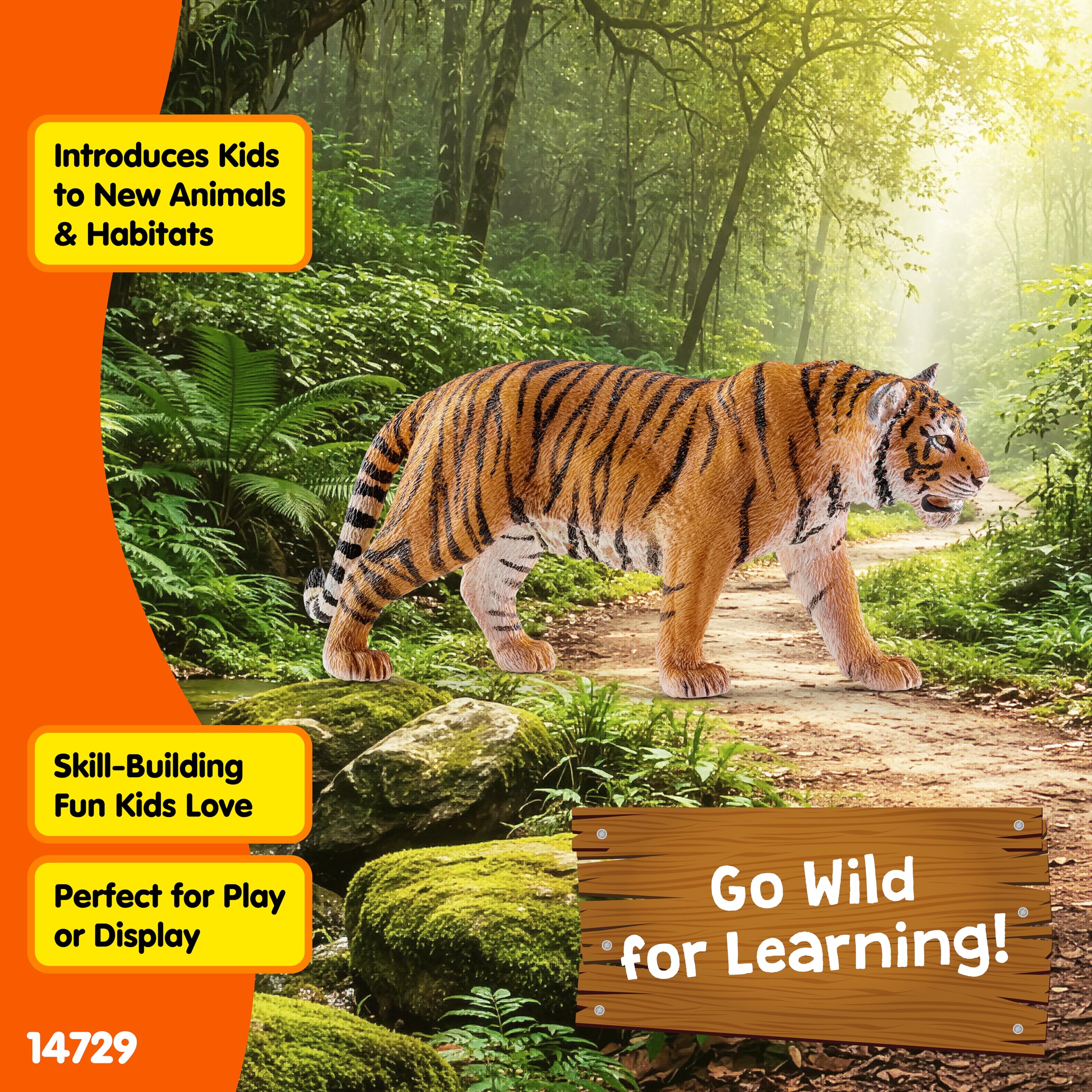 Schleich WILD LIFE Tiger Figurine 14729-23 New Model | Ages 3+ 3