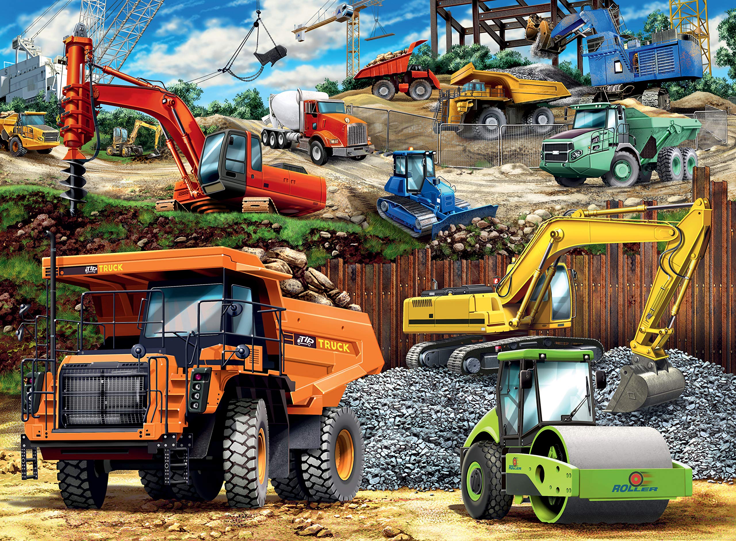 Ravensburger Construction Vehicles 100 Piece Jigsaw Puzzle | XXL Pieces | Ages 6+ 2