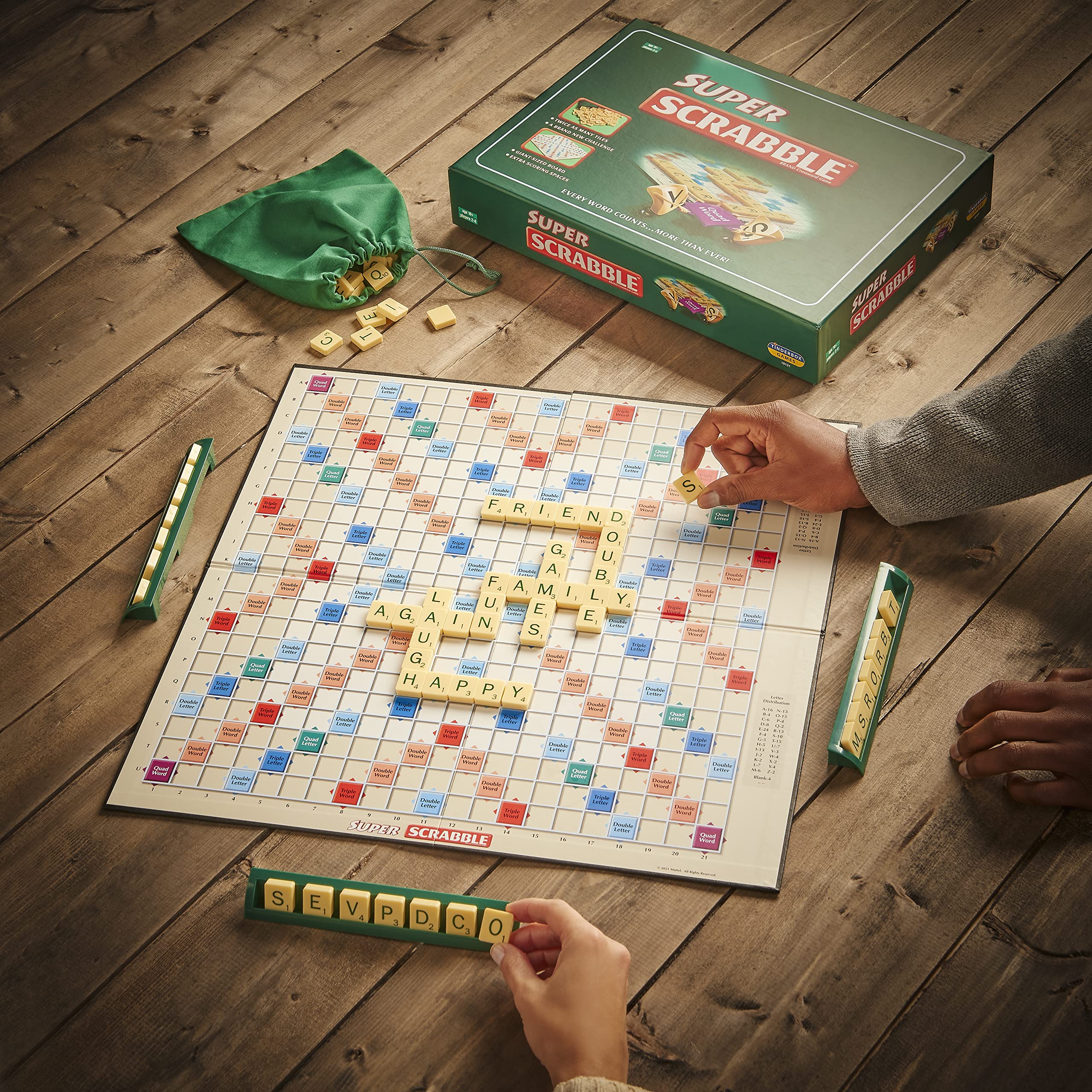 Ideal Super Scrabble Board Game 16