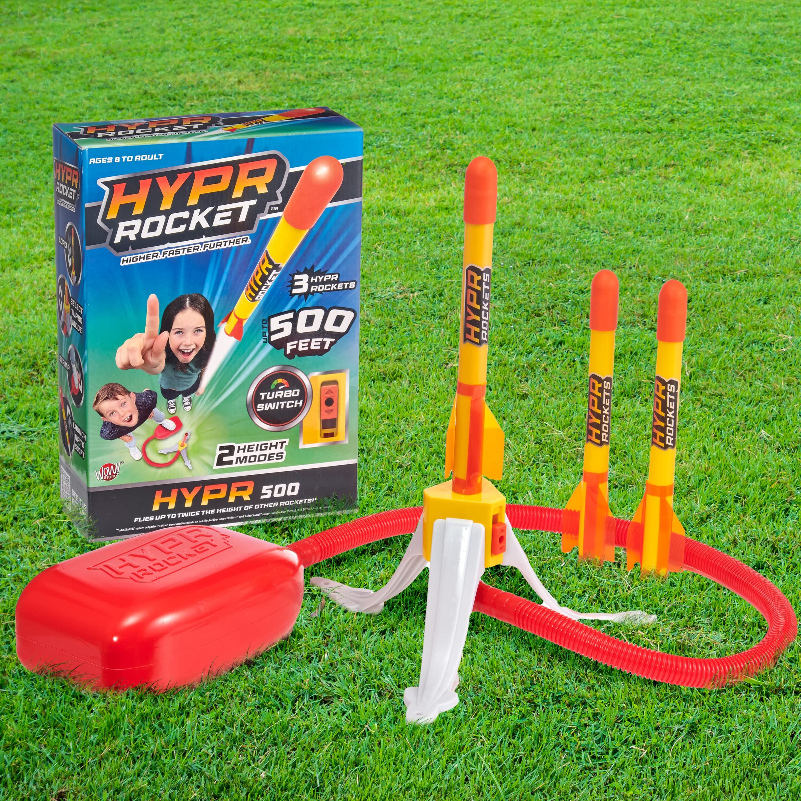 WOW! STUFF HYPR Rocket 500 - Highest Flying Stamp Rocket | Up to 500 ft | Ages 5+ 8