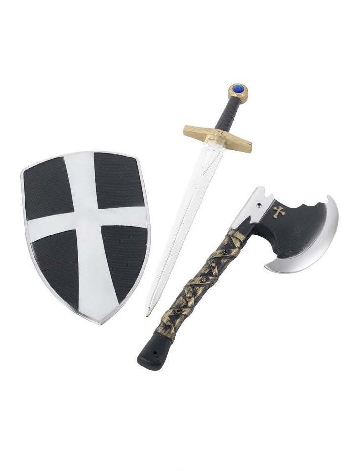 Smiffys 3 Piece Crusader Set, with Shield, Sword