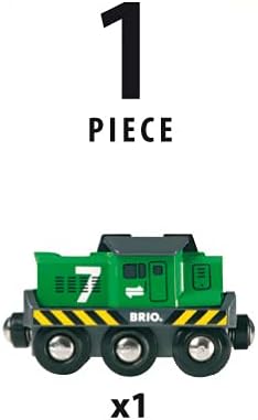 BRIO 33214 Güterzug mit Lokomotive – batteriebetriebener Zug für Kinder ab 3 Jahren – kompatibel mit allen BRIO-Eisenbahnsets und Zubehör, mehrfarbig