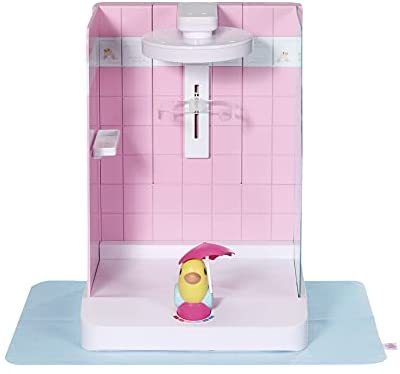BABY born Bath Walk-In Shower for 43cm Dolls - Easy for Small Hands, Creative Pl