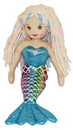 A B Gee C7046 Lucy Mermaid Rag Doll, Blue, 45 cm