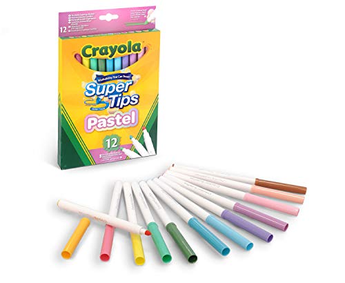 Crayola Bright Supertips Pastel Edition, Pack of 12