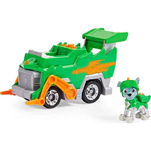 PAW PATROL 6063588, Rescue Knights Rocky Transforming Car with Collectible Action Figure